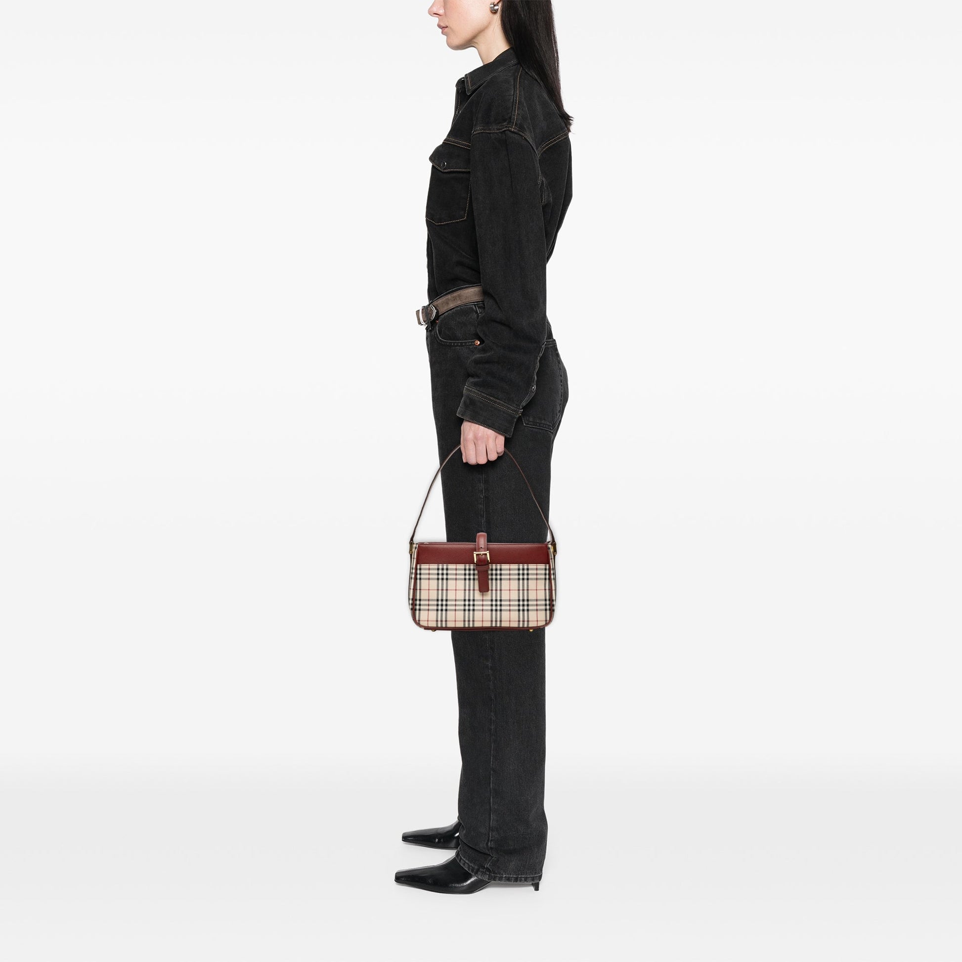 Burberry House Check Canvas Shoulder Bag