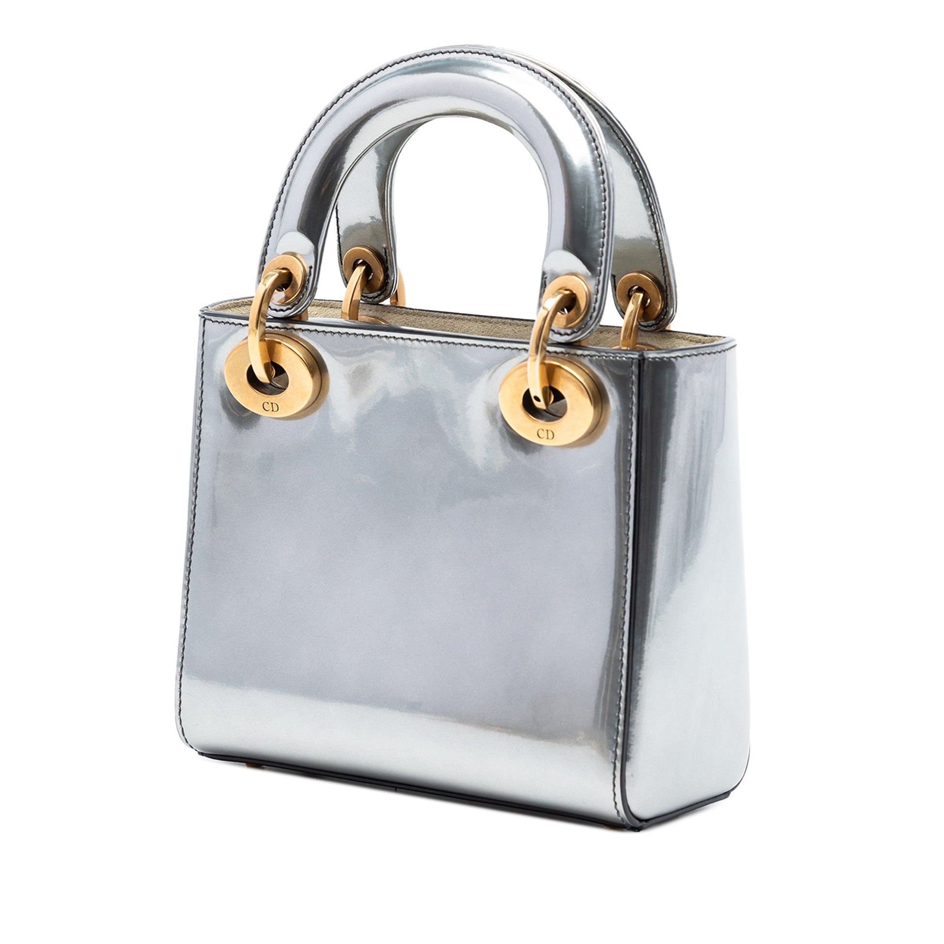 Dior Mini Metallic Patent Lady Dior