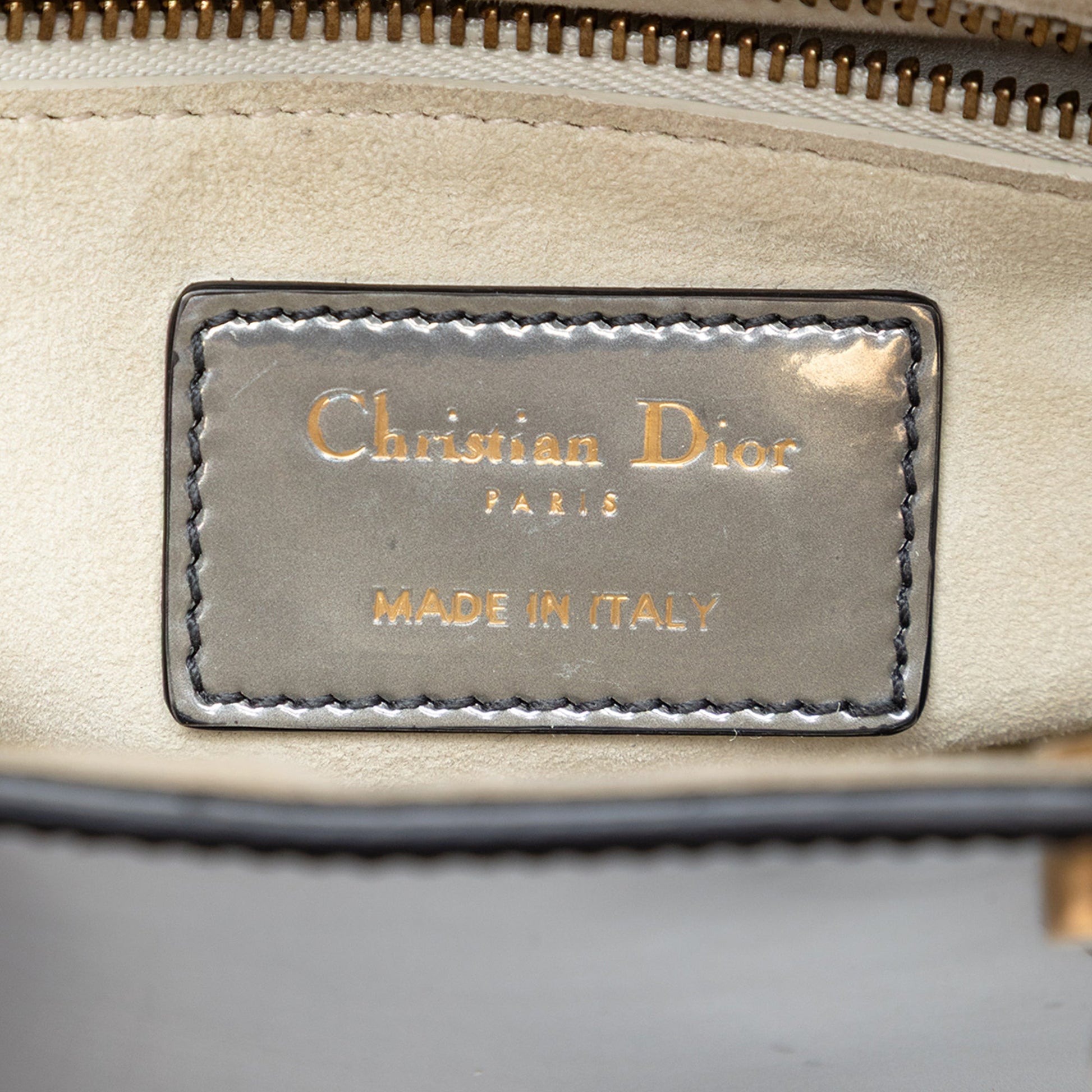 Dior Mini Metallic Patent Lady Dior