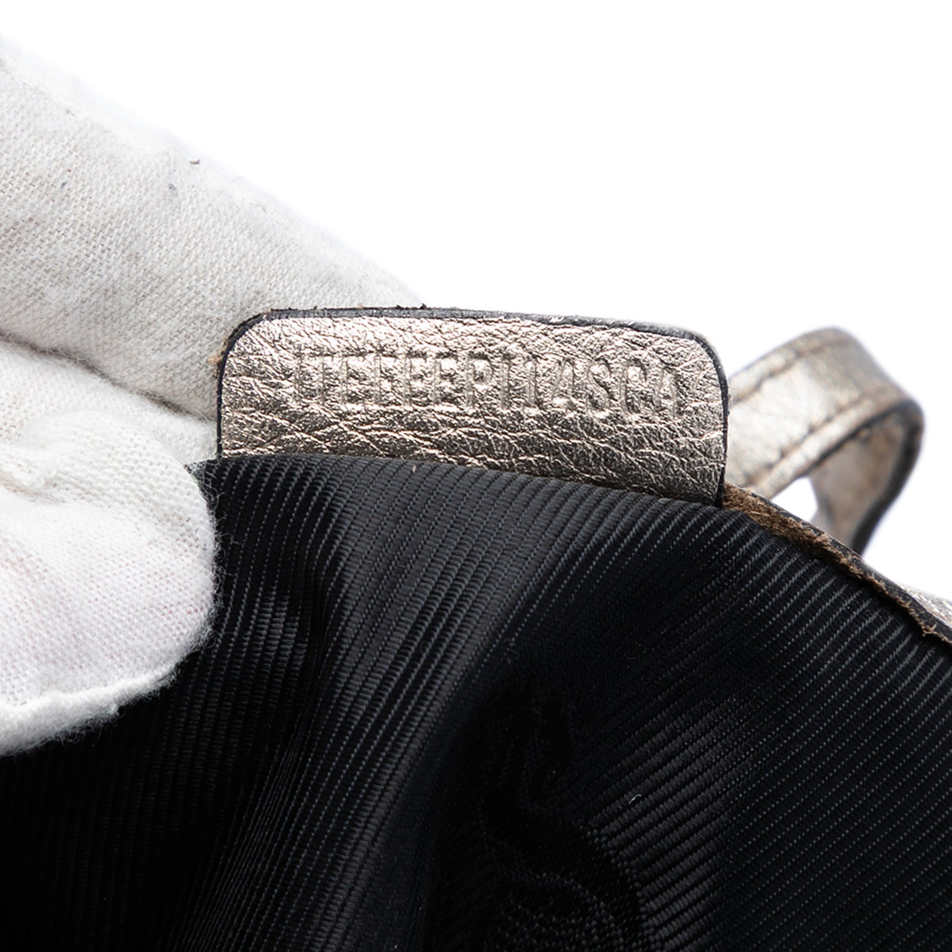 Metallic Woven Leather Tote