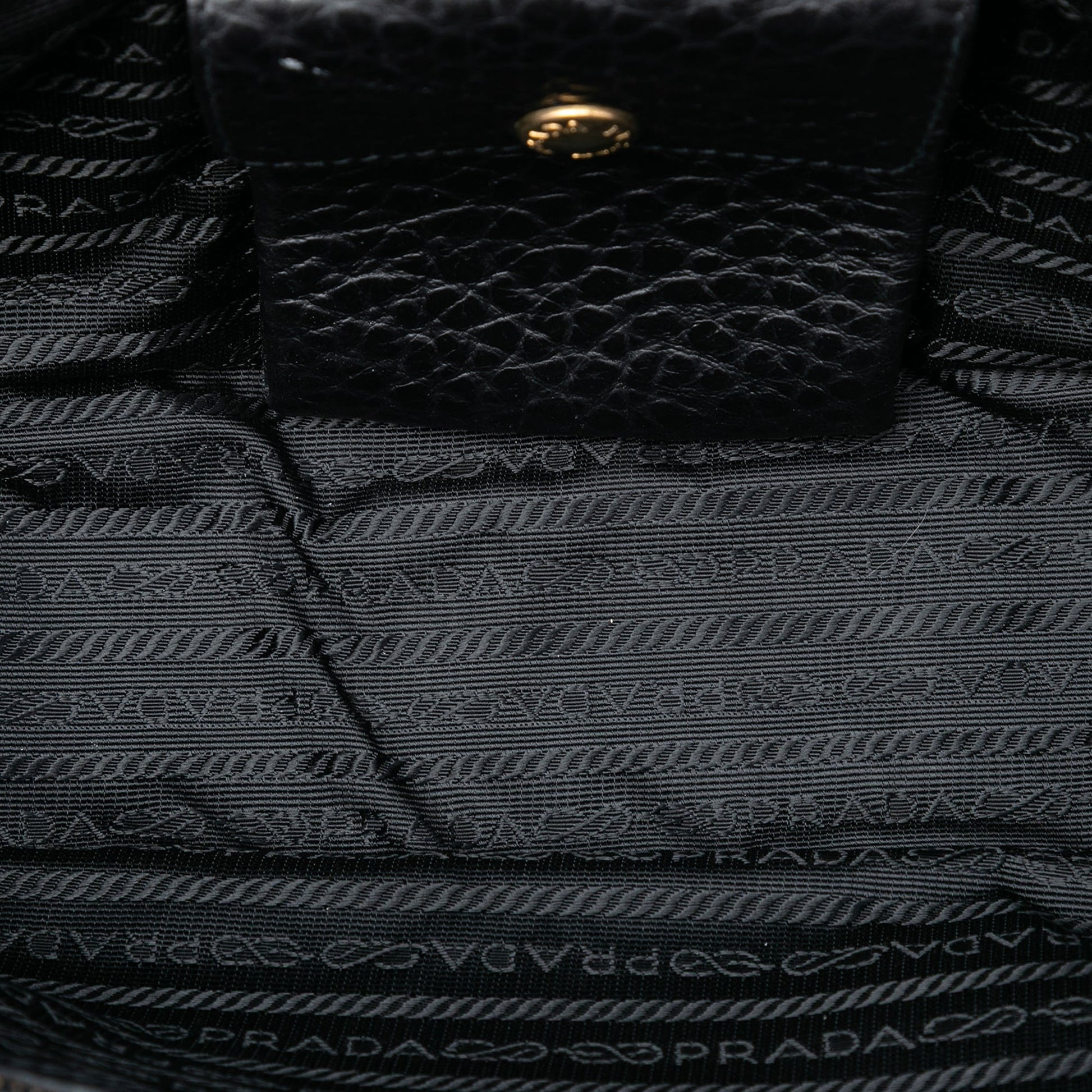 Leather Trimmed Tessuto Front Flap Pocket Shoulder Bag