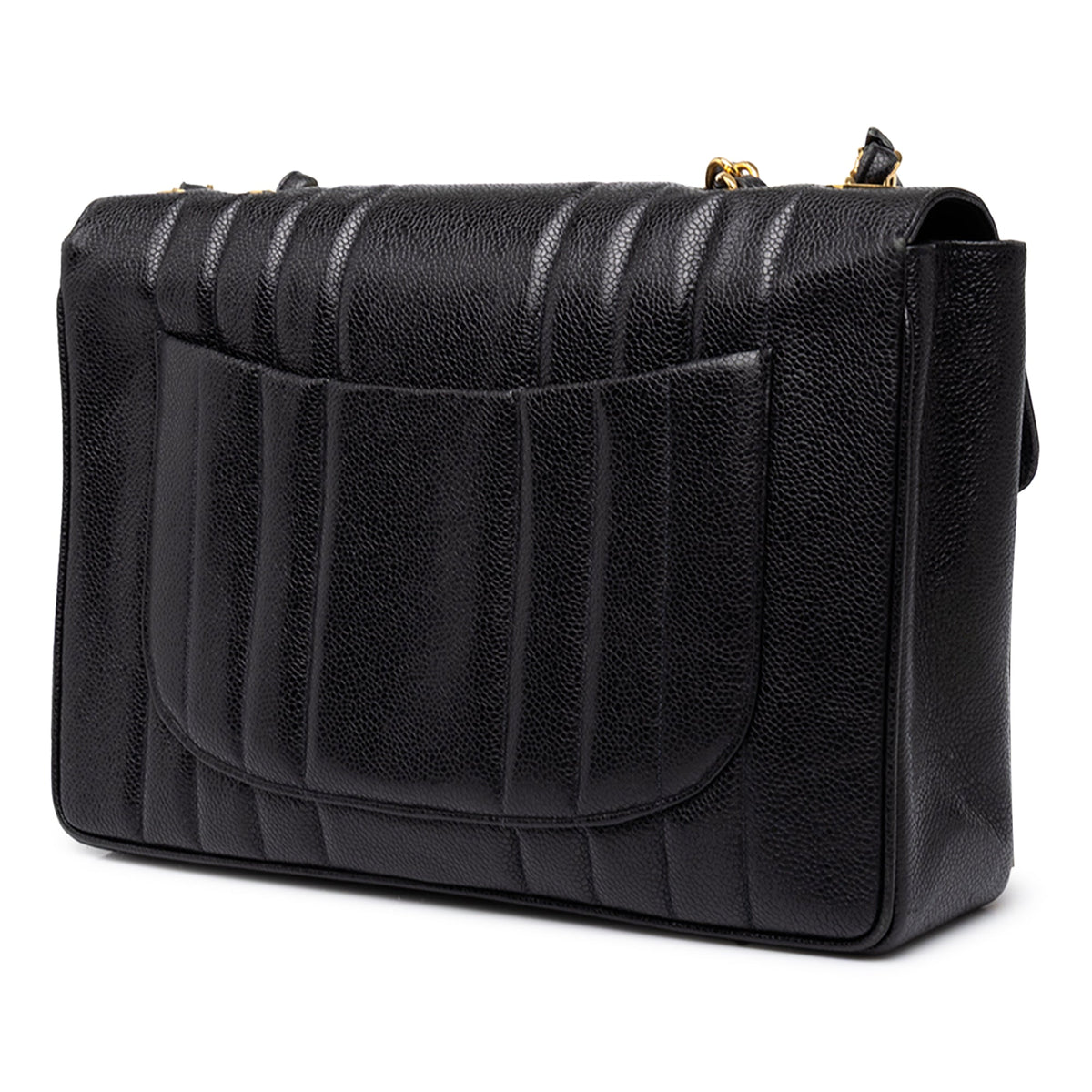 Chanel Jumbo XL Caviar Mademoiselle Flap — Black