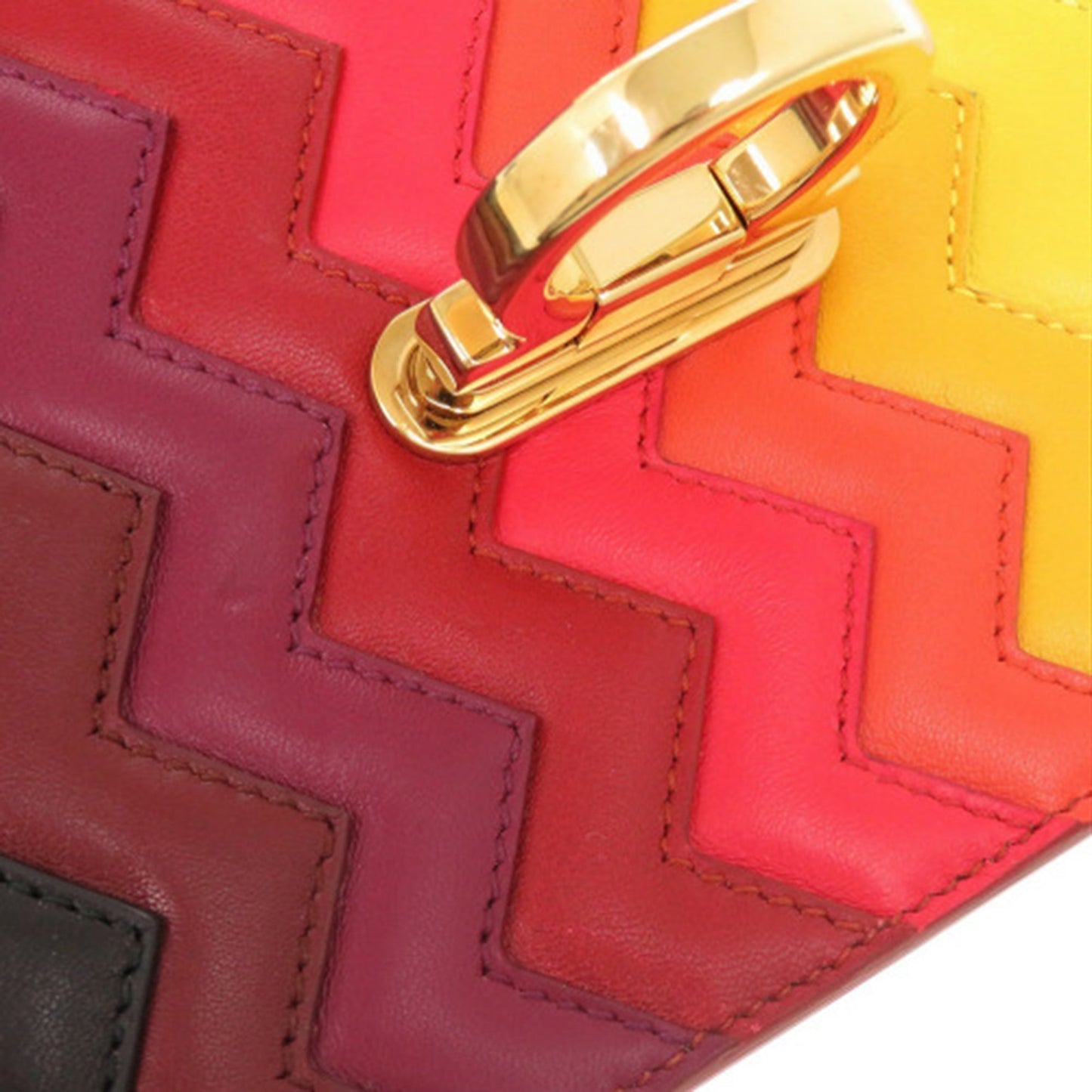 Sara Battaglia Mini Leather Zigzag Gancini Crossbody