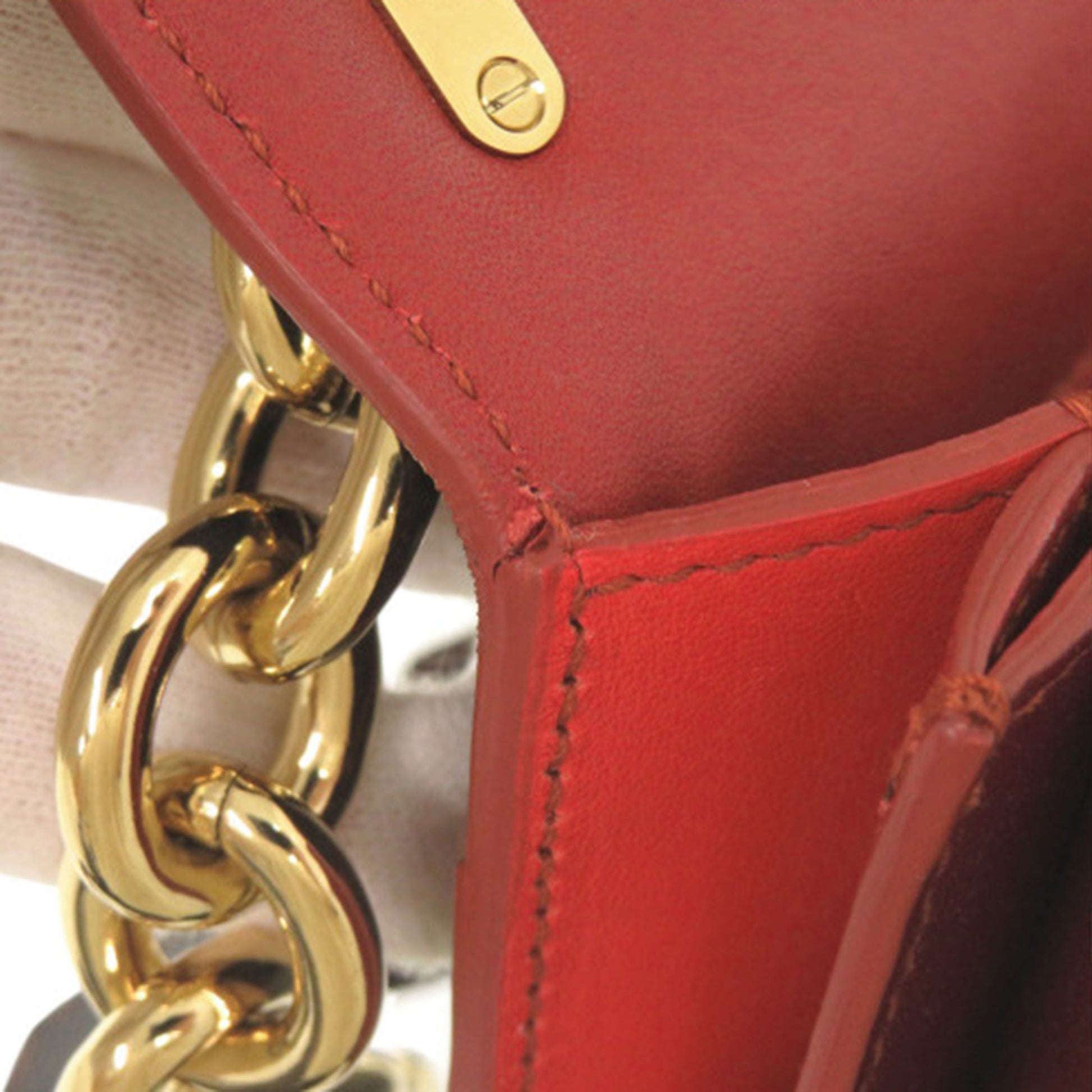 Sara Battaglia Mini Leather Zigzag Gancini Crossbody