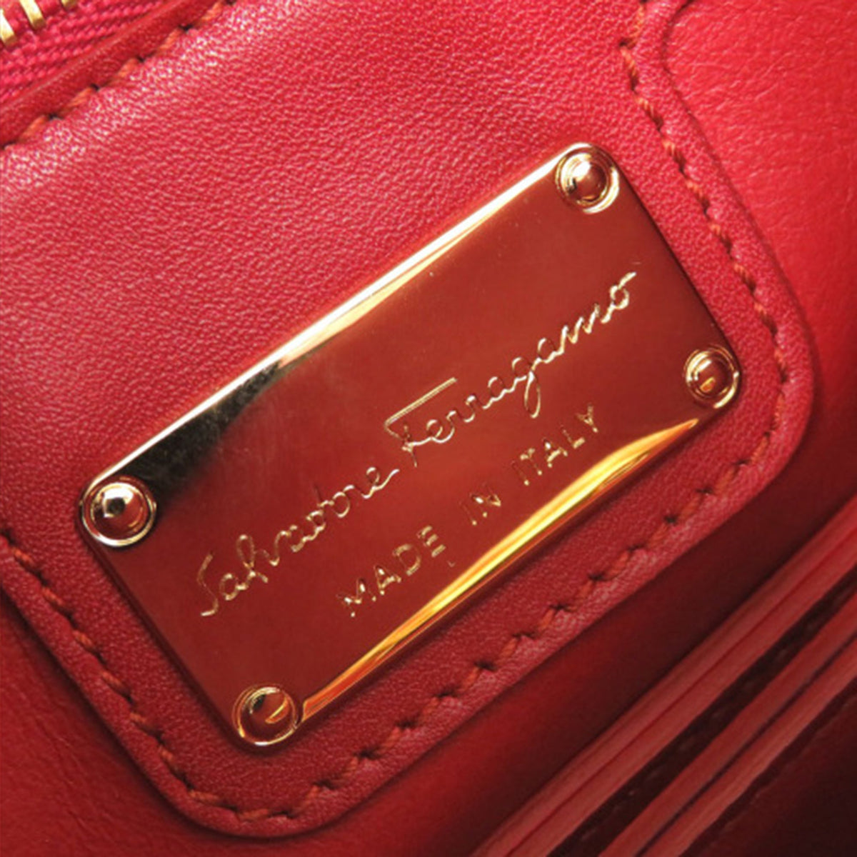 Ferragamo Sara Battaglia Mini Leather Zigzag Gancini Crossbody