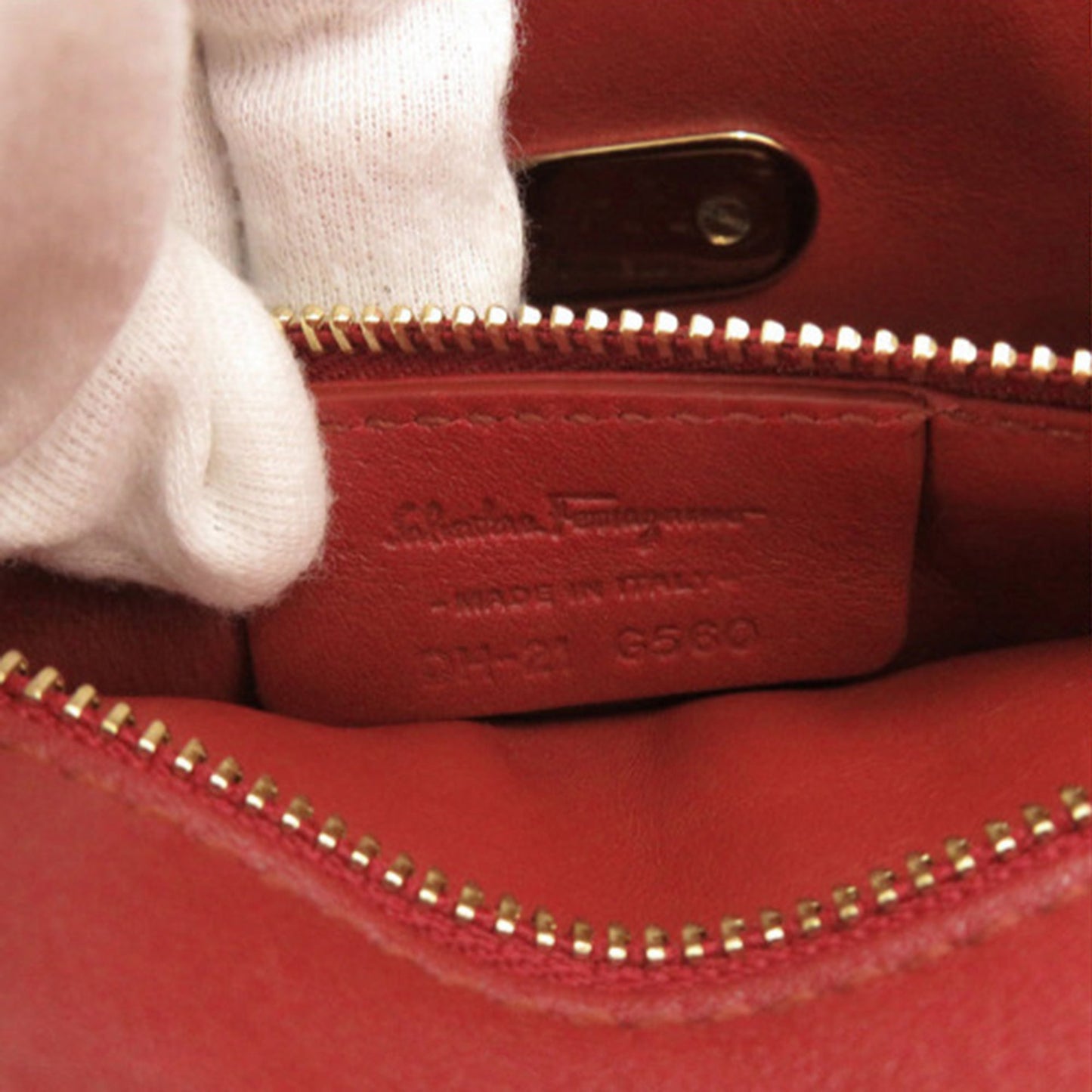 Sara Battaglia Mini Leather Zigzag Gancini Crossbody