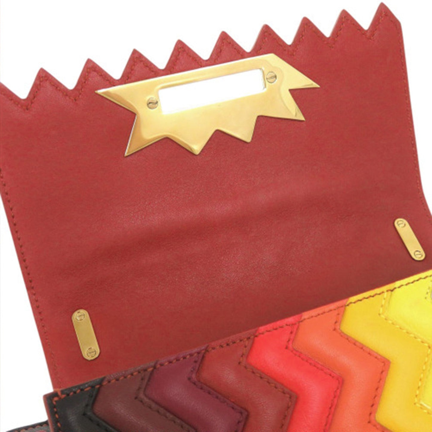 Sara Battaglia Mini Leather Zigzag Gancini Crossbody