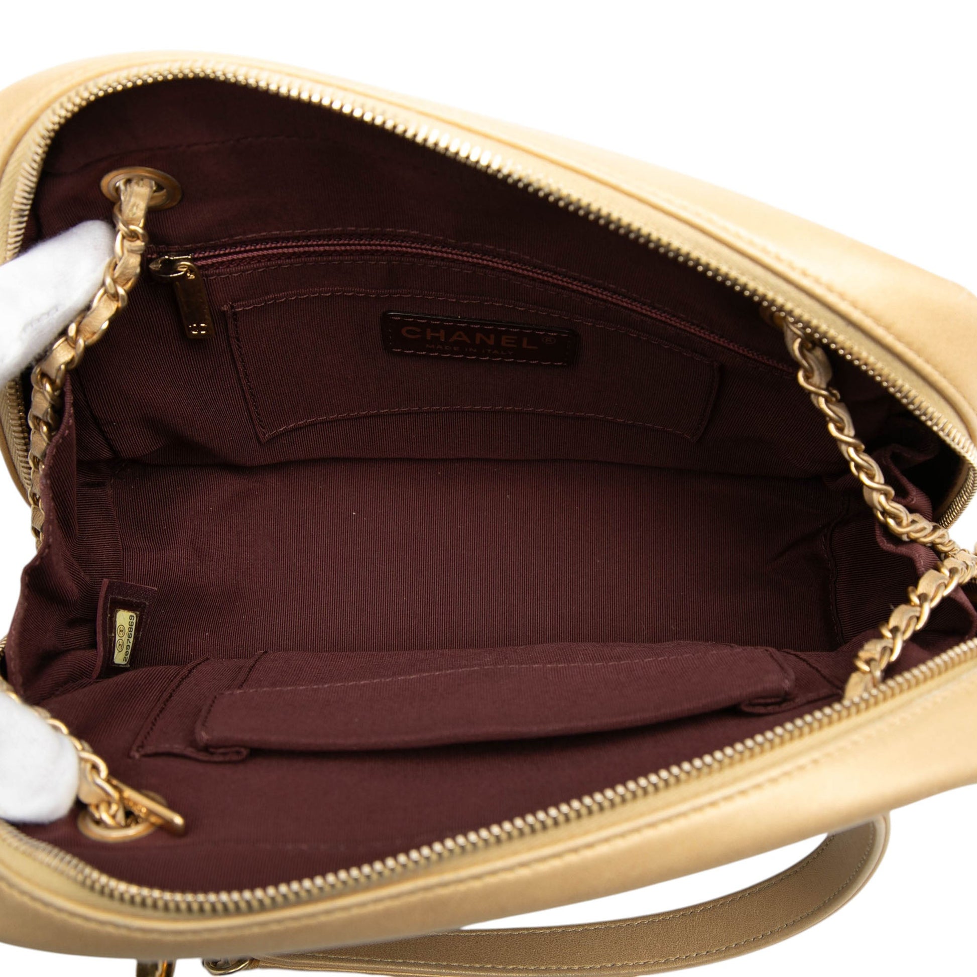 CC Chevron Lambskin Camera Shoulder Bag