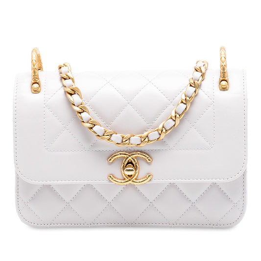Chanel CC Quilted Calfskin Single Flap