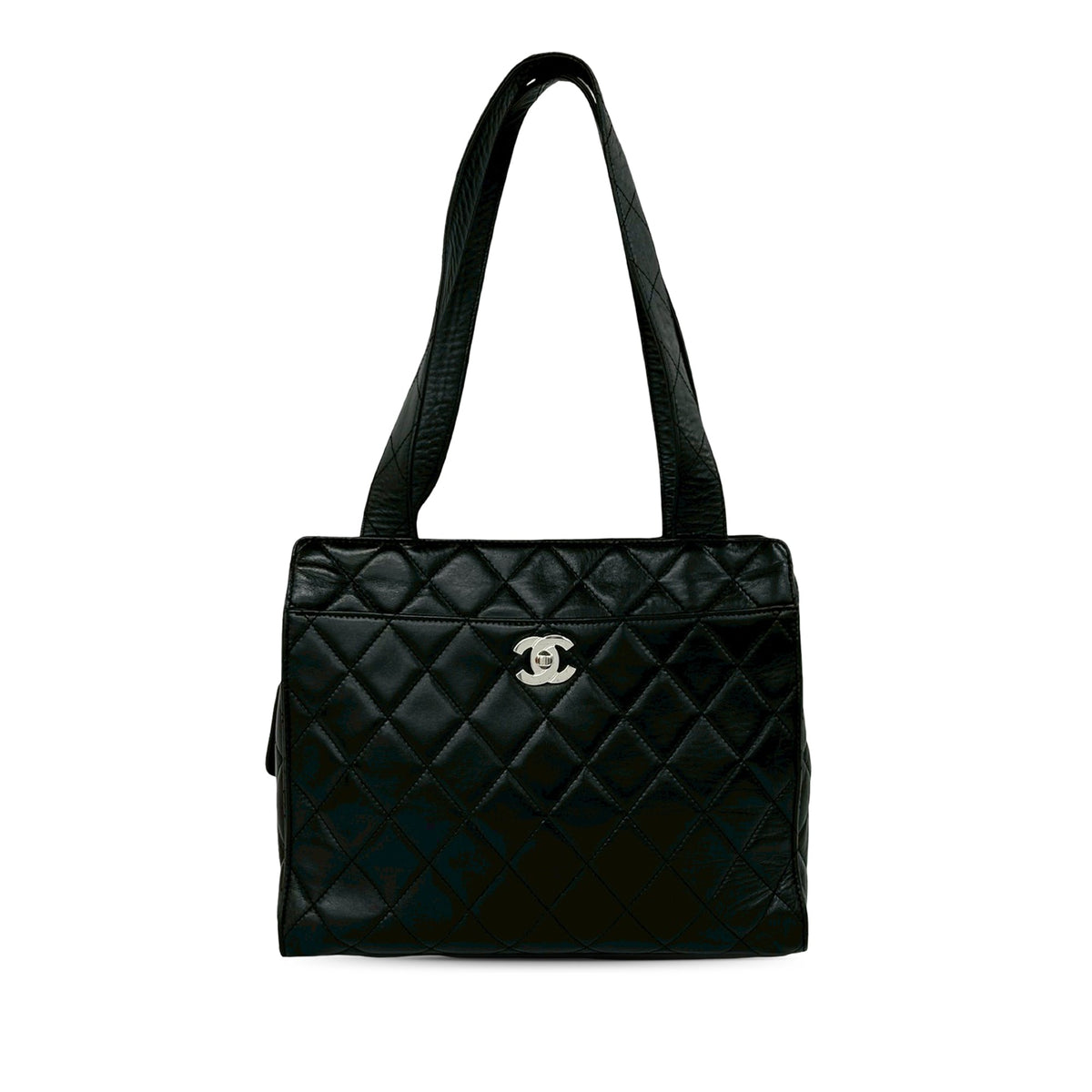 Chanel CC Quilted Lambskin Shoulder Bag
