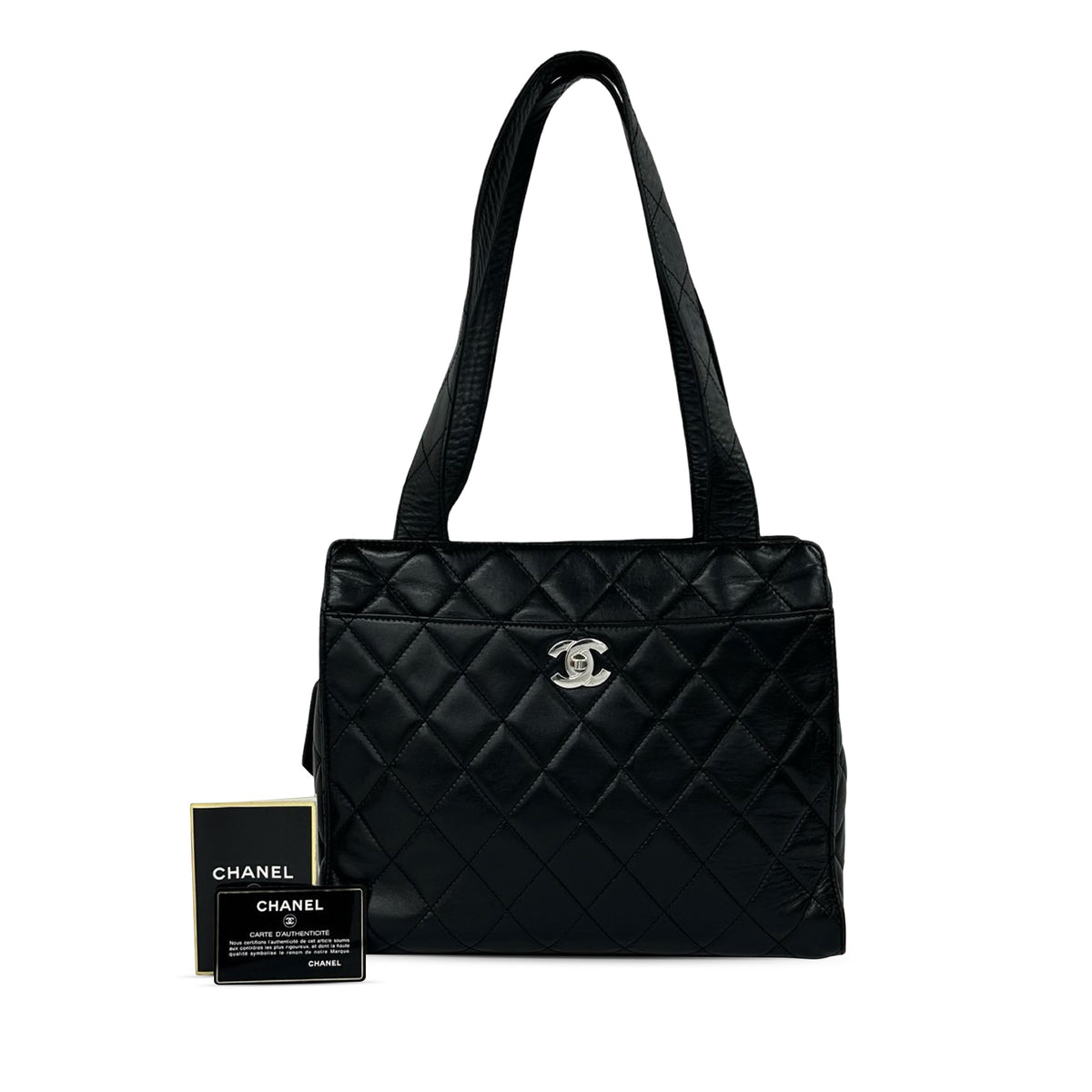 Chanel CC Quilted Lambskin Shoulder Bag