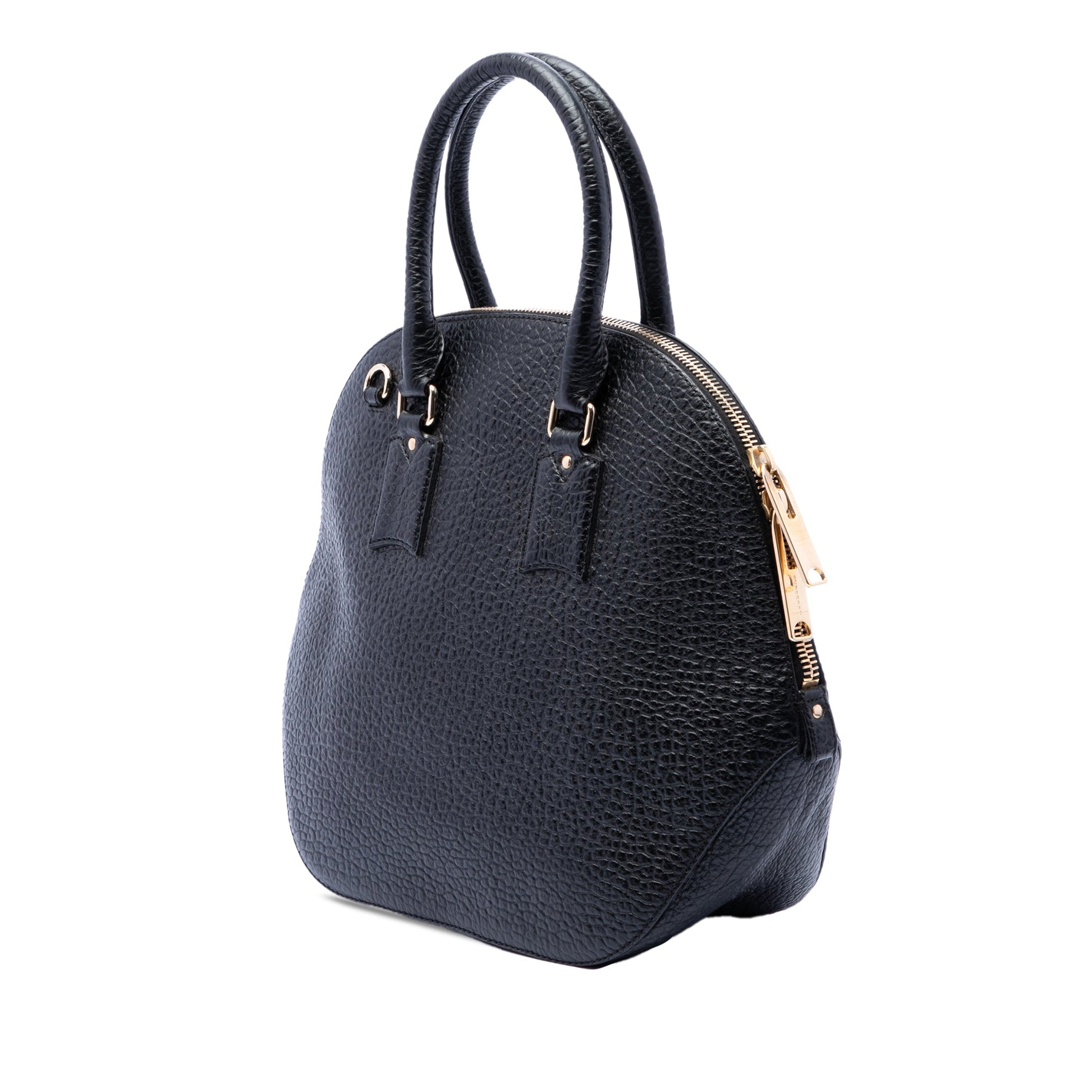 Burberry Large Grained Calfskin Heritage Orchard Bowling Bag
