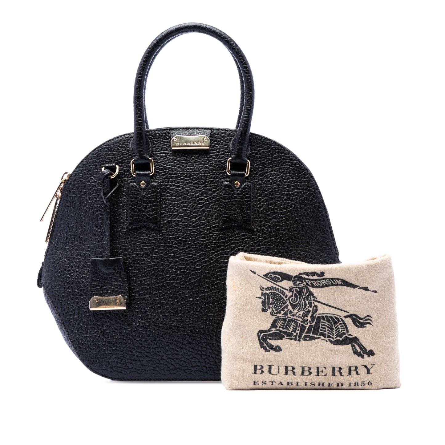 Burberry Large Grained Calfskin Heritage Orchard Bowling Bag