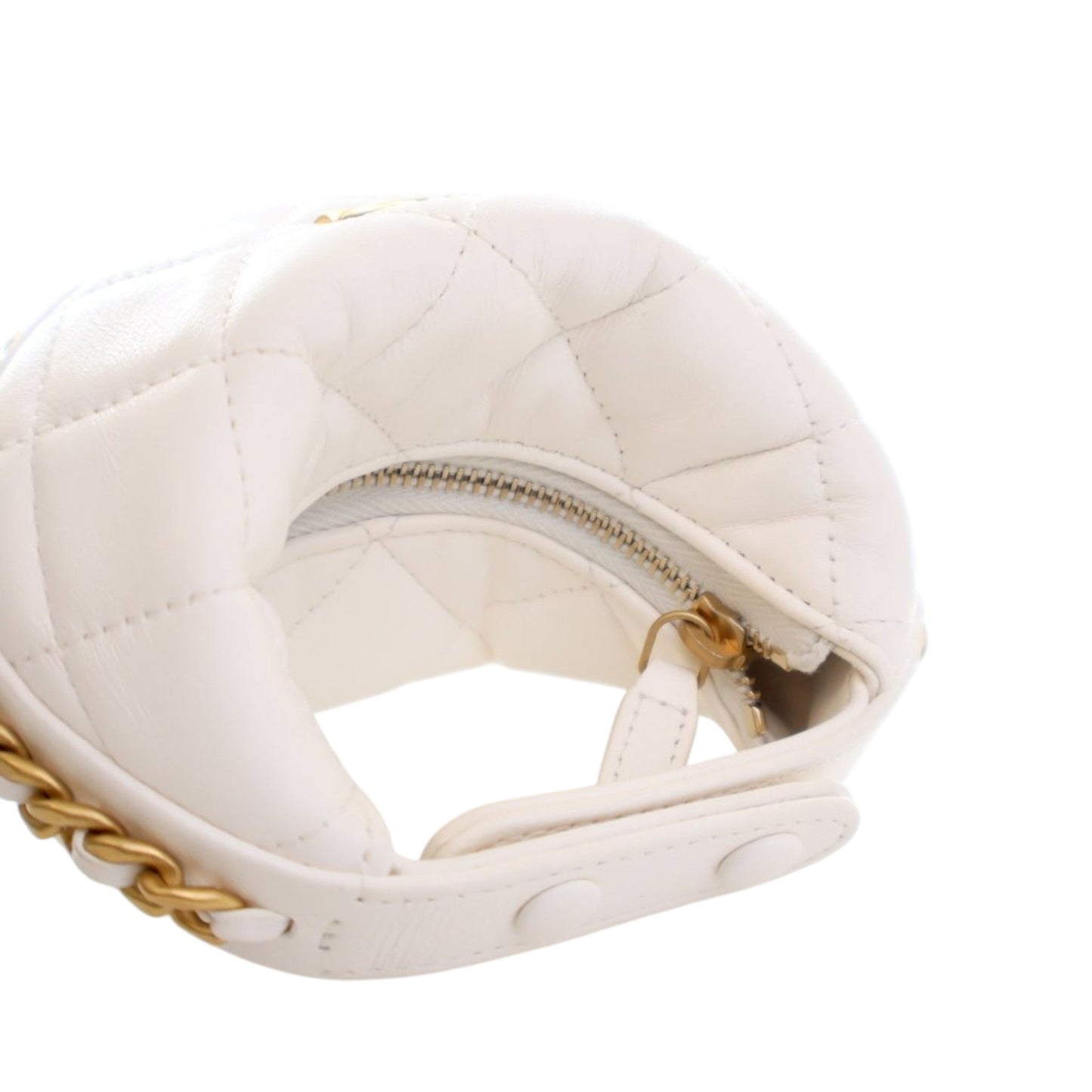 Chanel Mini Shiny Crumpled Quilted Lambskin Chain Around Pouch