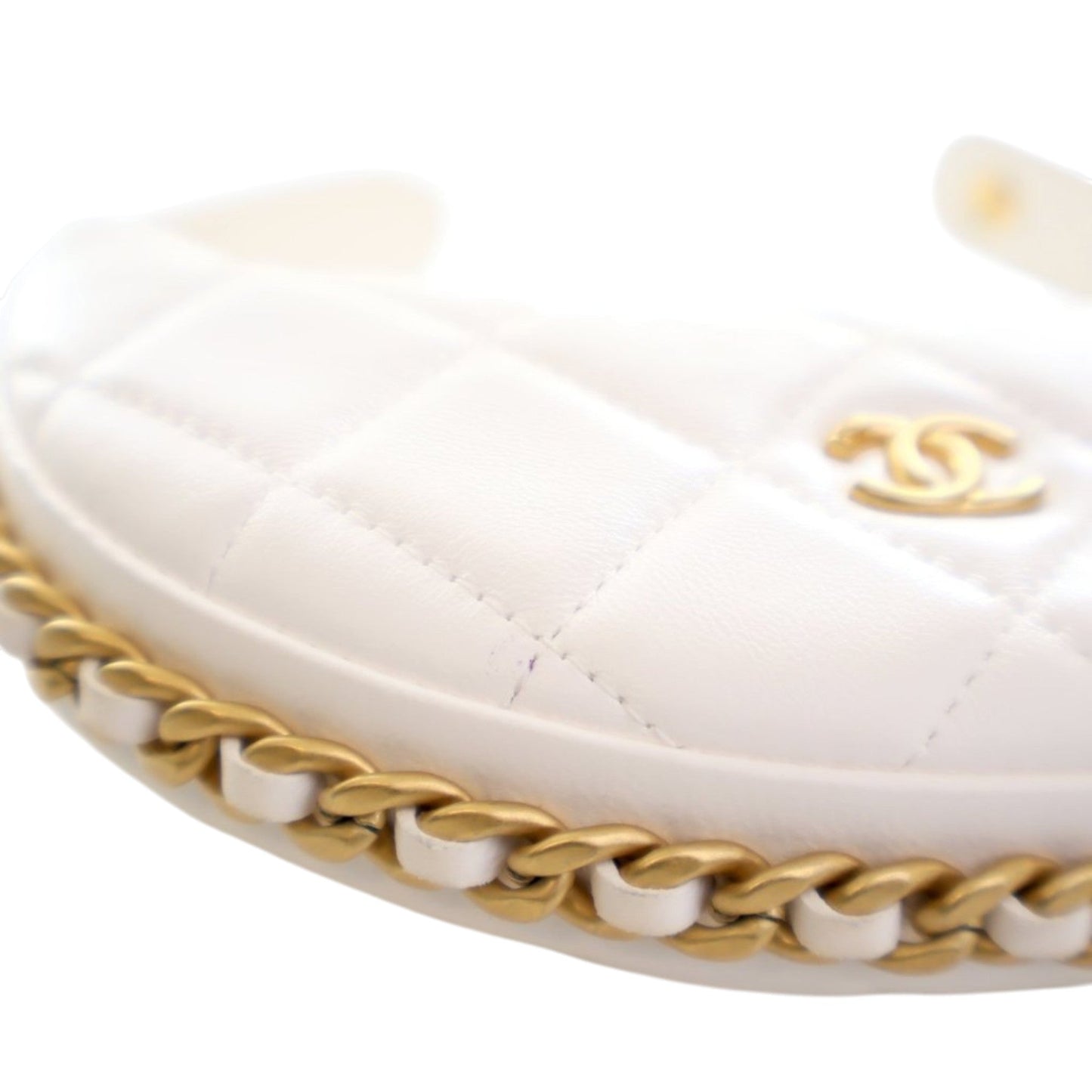 Chanel Mini Shiny Crumpled Quilted Lambskin Chain Around Pouch