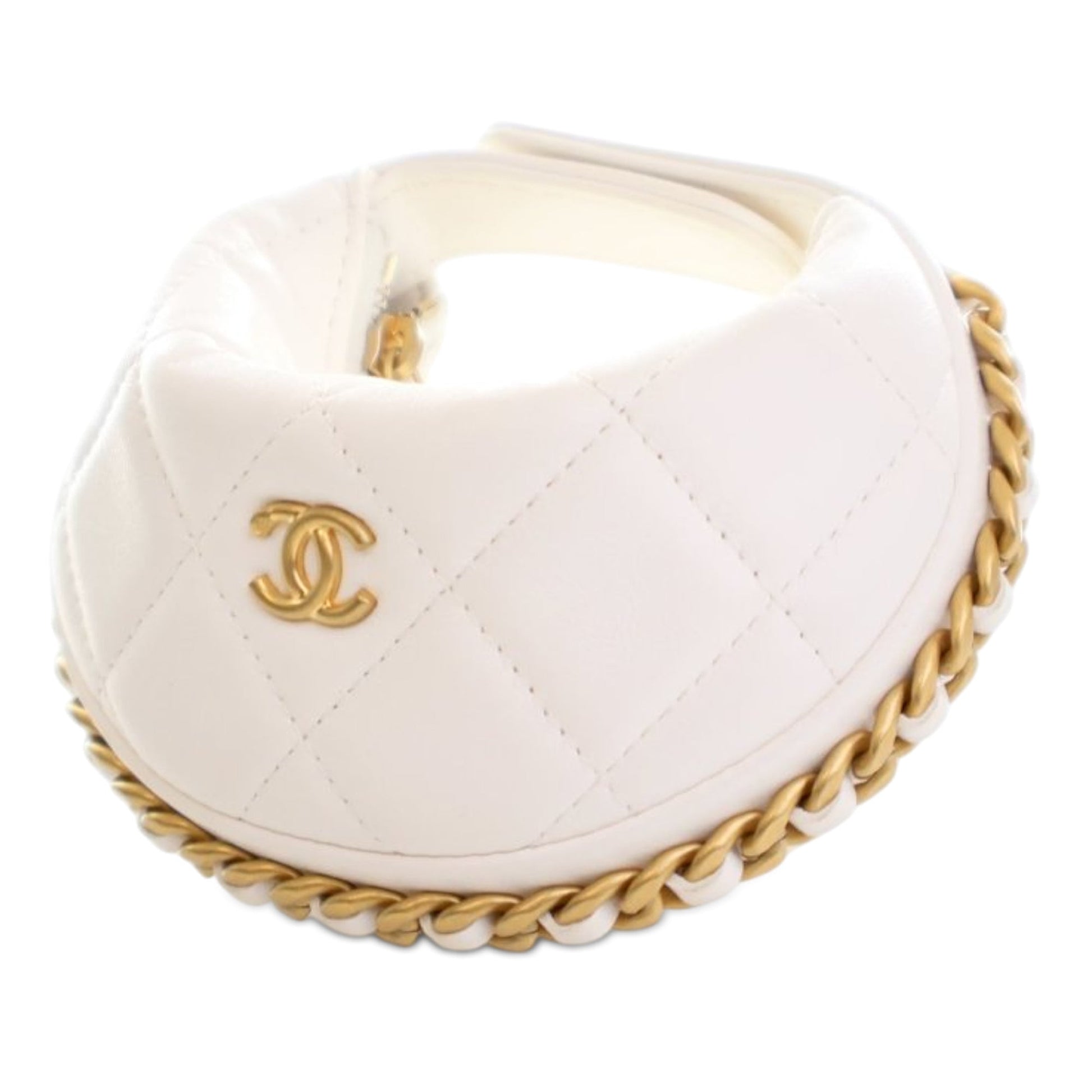 Chanel Mini Shiny Crumpled Quilted Lambskin Chain Around Pouch