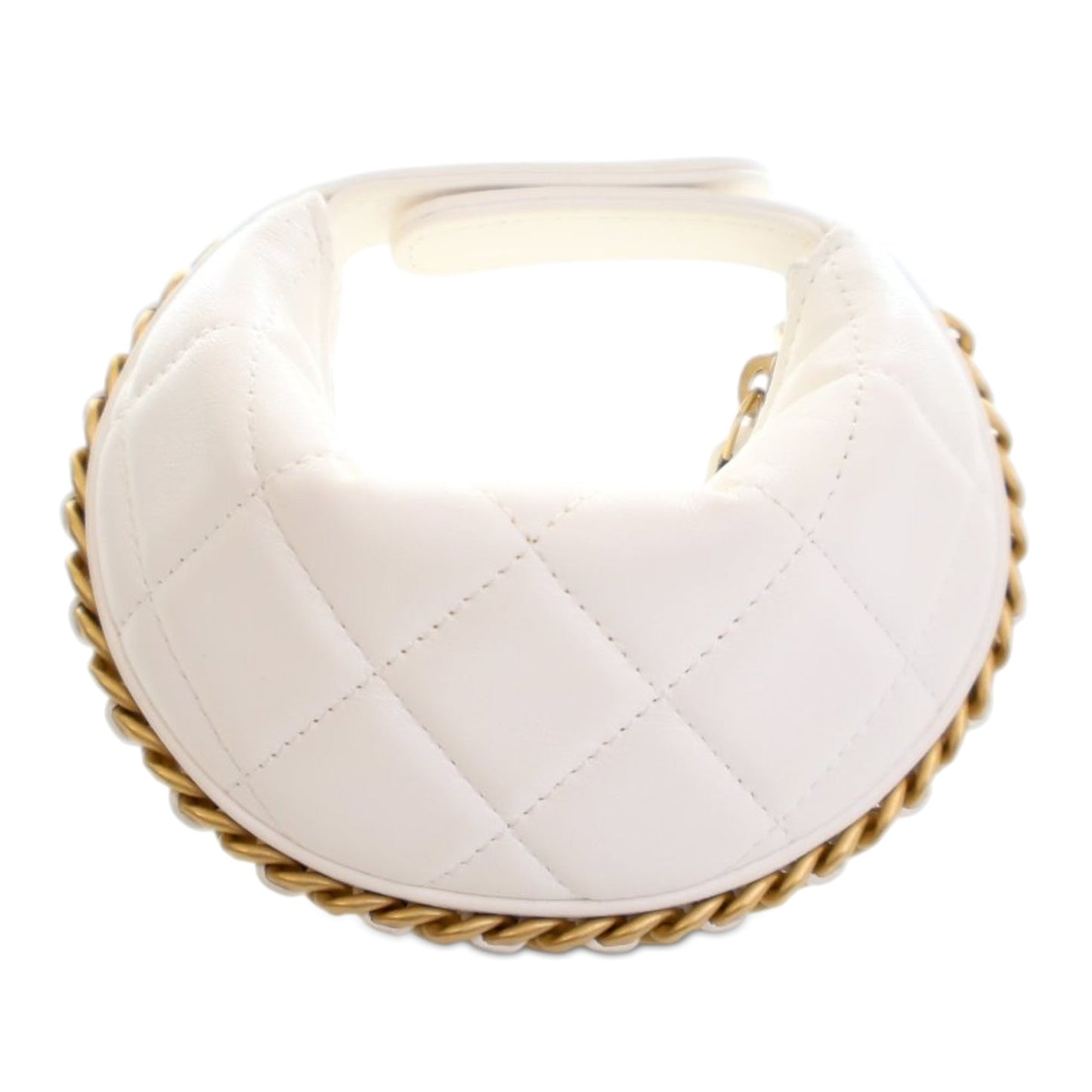 Chanel Mini Shiny Crumpled Quilted Lambskin Chain Around Pouch