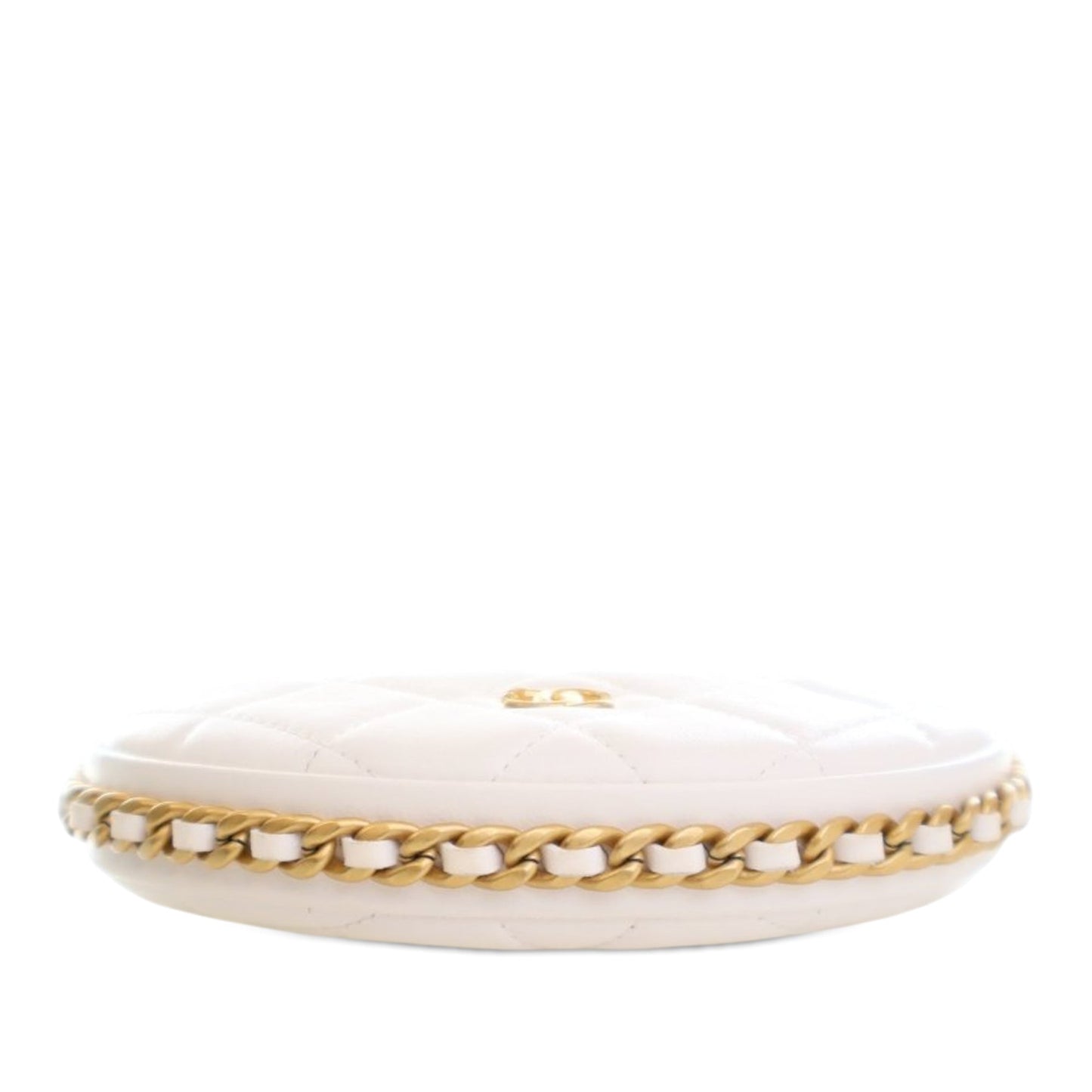 Chanel Mini Shiny Crumpled Quilted Lambskin Chain Around Pouch