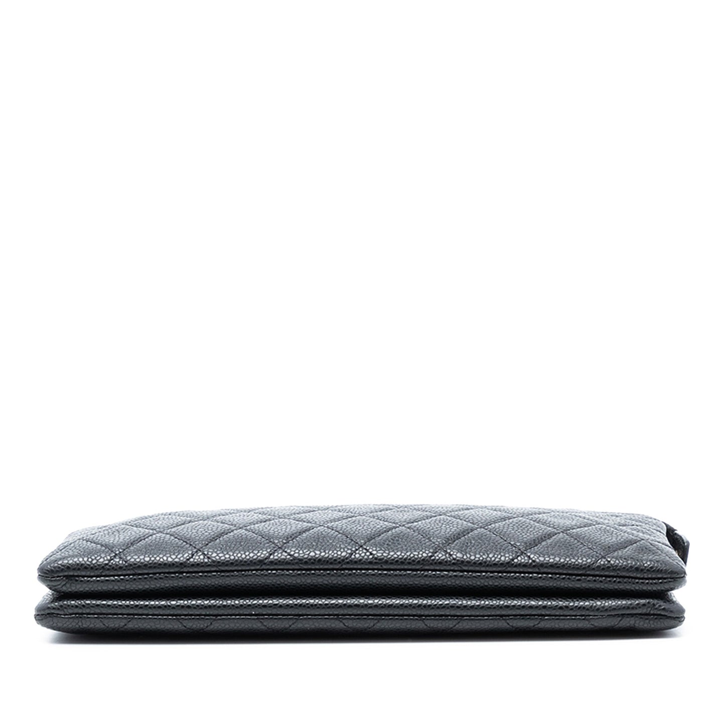Chanel CC Quilted Caviar Zip Pouch