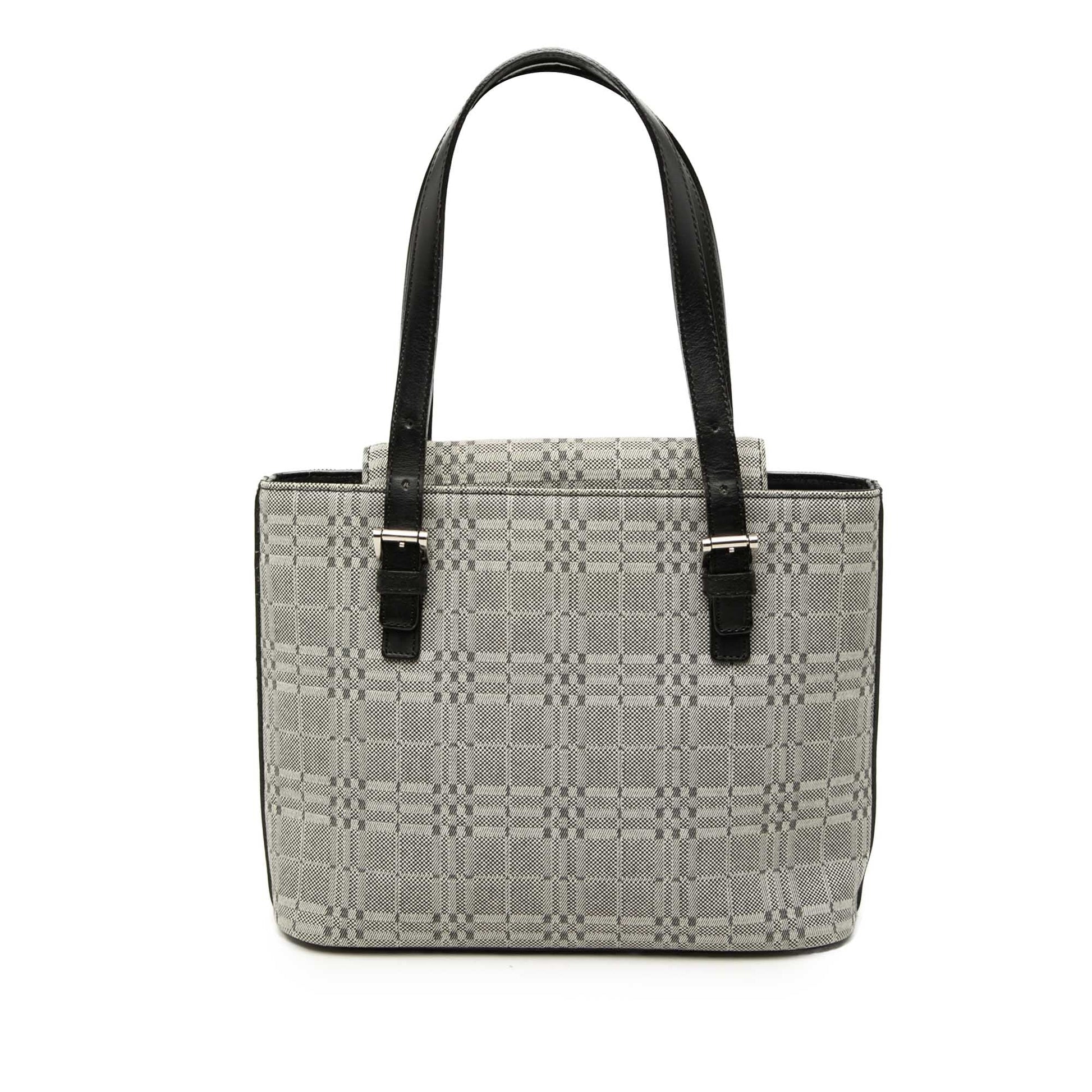 Burberry Tonal Check Canvas Tote
