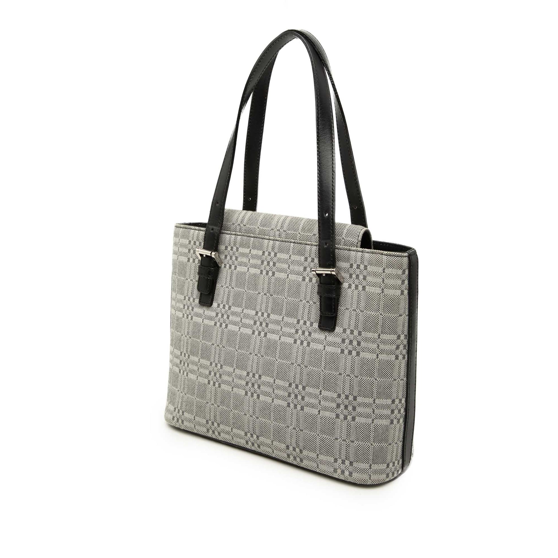 Burberry Tonal Check Canvas Tote