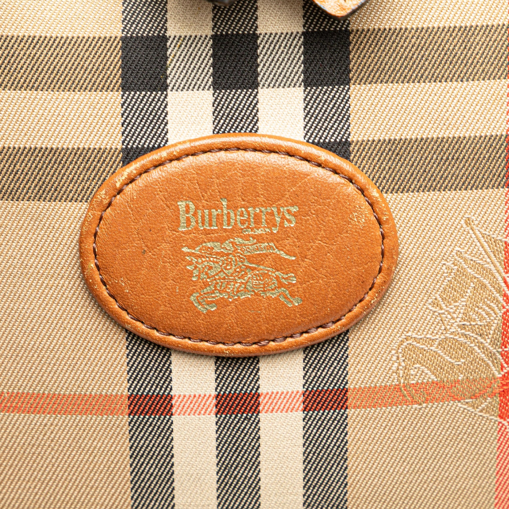 Burberry Haymarket Check Canvas Handbag