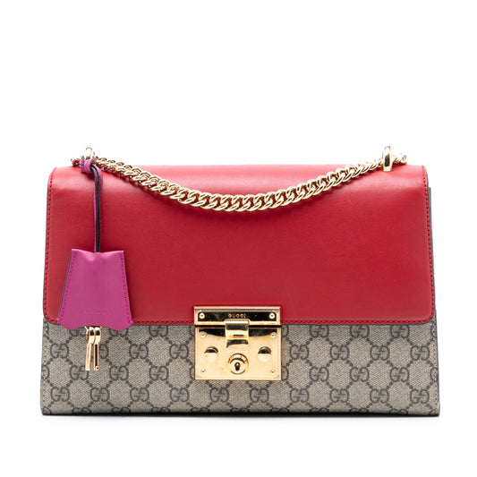 Gucci Medium GG Supreme Padlock Shoulder Bag