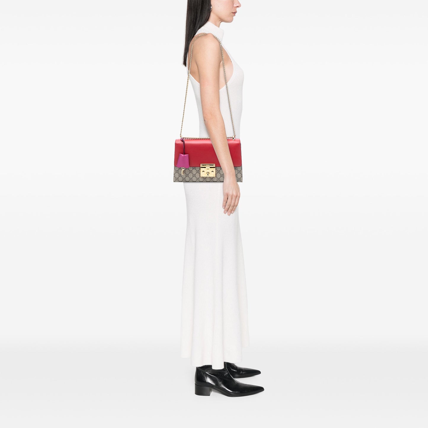 Gucci Medium GG Supreme Padlock Shoulder Bag