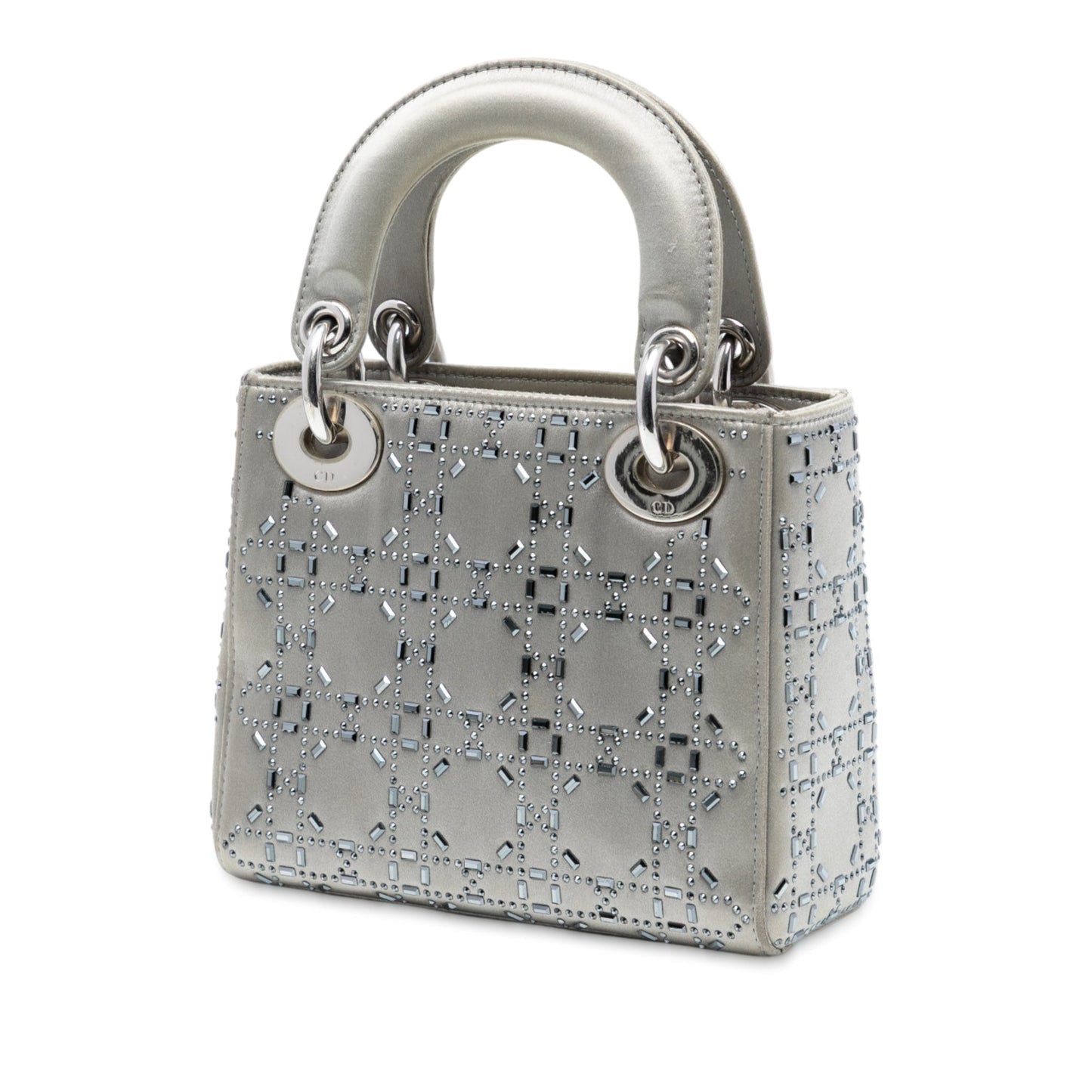 Dior Mini Satin Cannage Strass Crystal Embellished Lady Dior