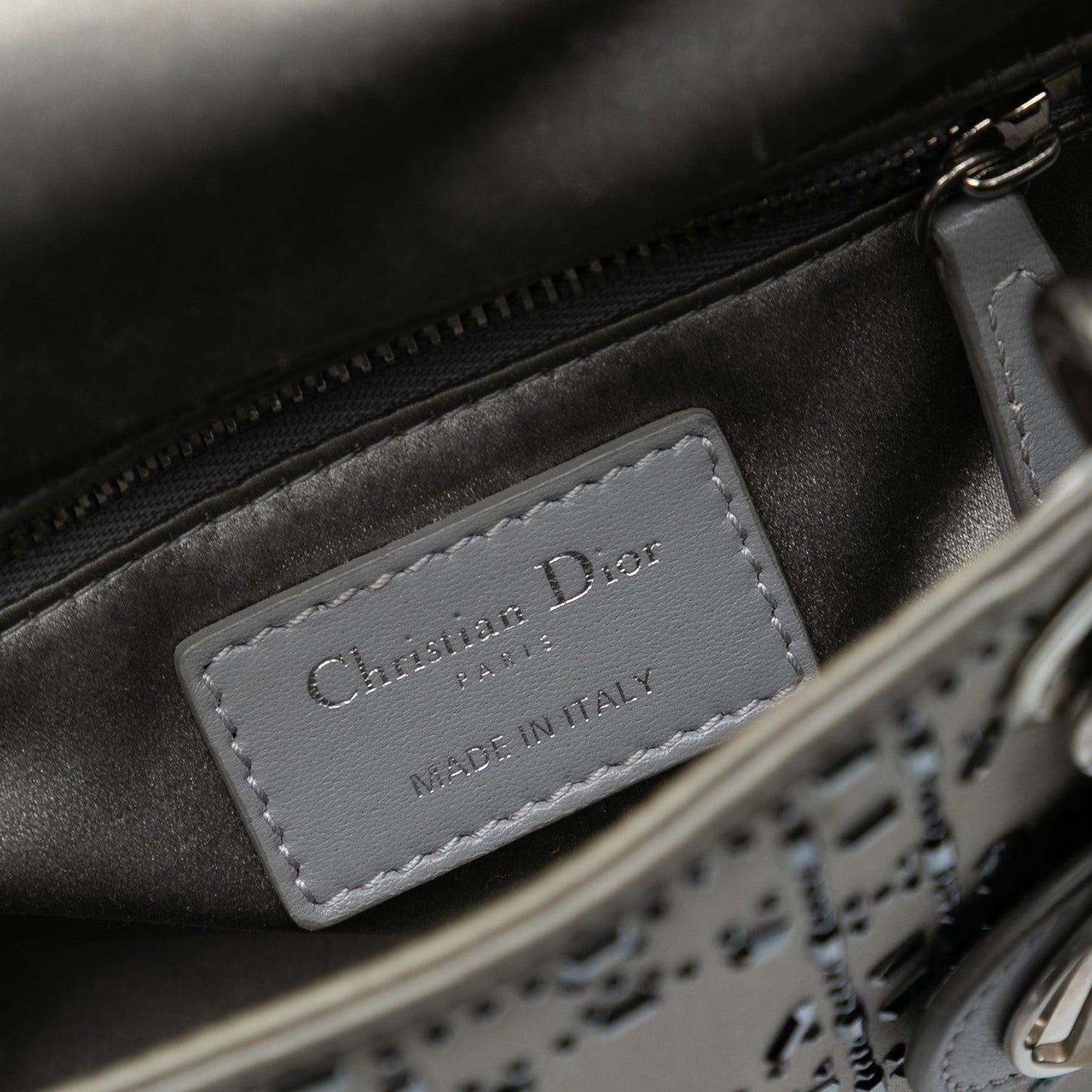 Dior Mini Satin Cannage Strass Crystal Embellished Lady Dior