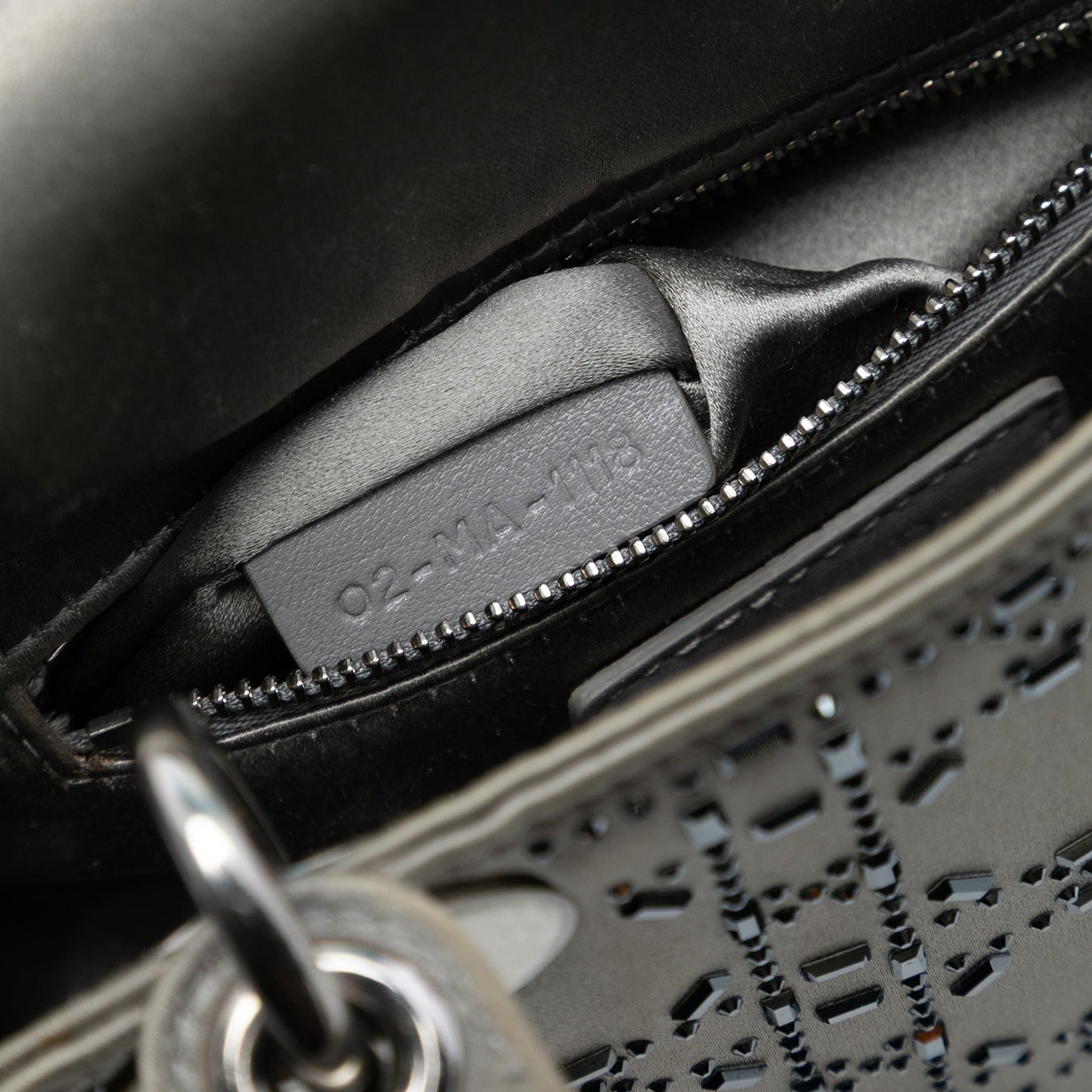 Dior Mini Satin Cannage Strass Crystal Embellished Lady Dior