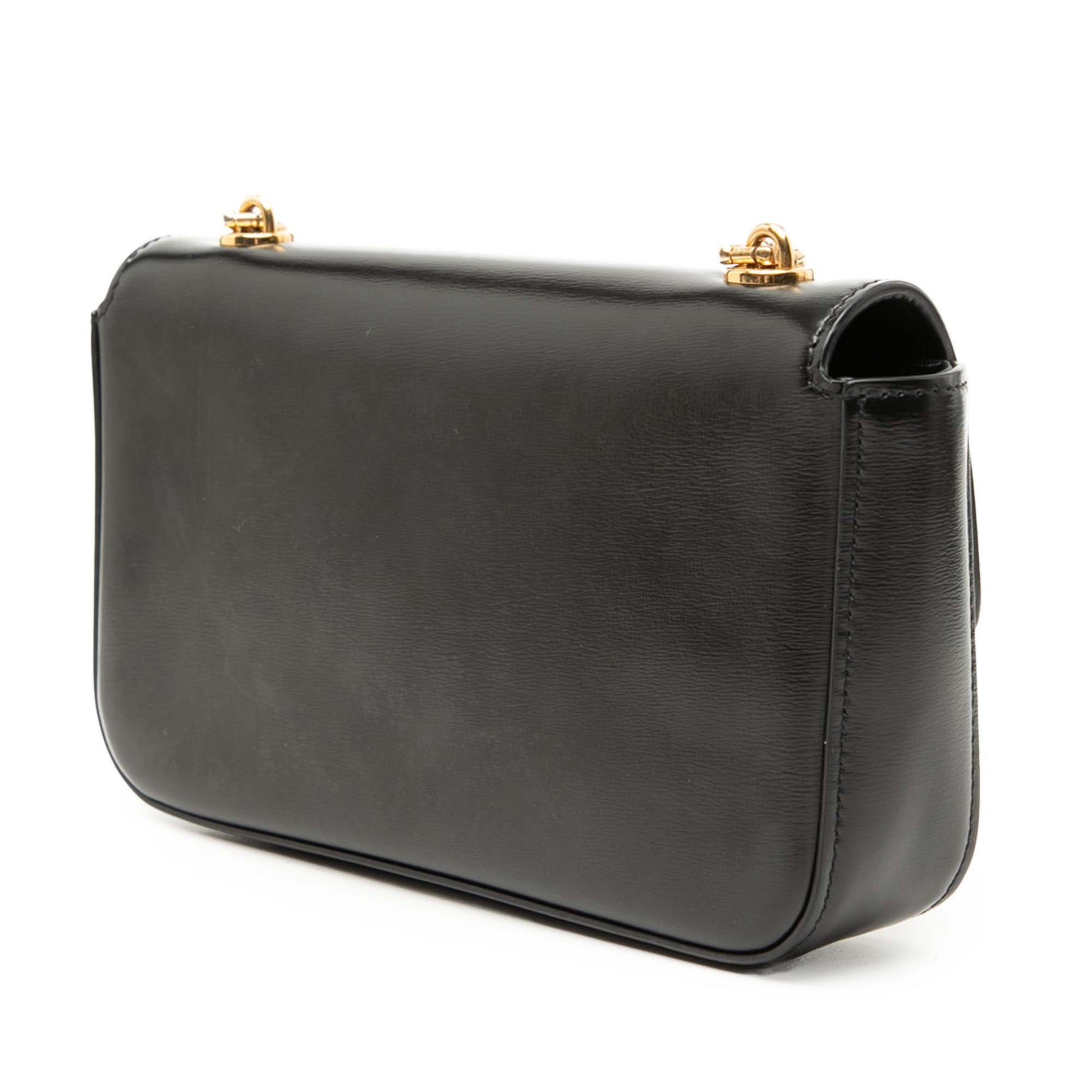 Celine Shiny Calfskin Claude Chain Shoulder Bag