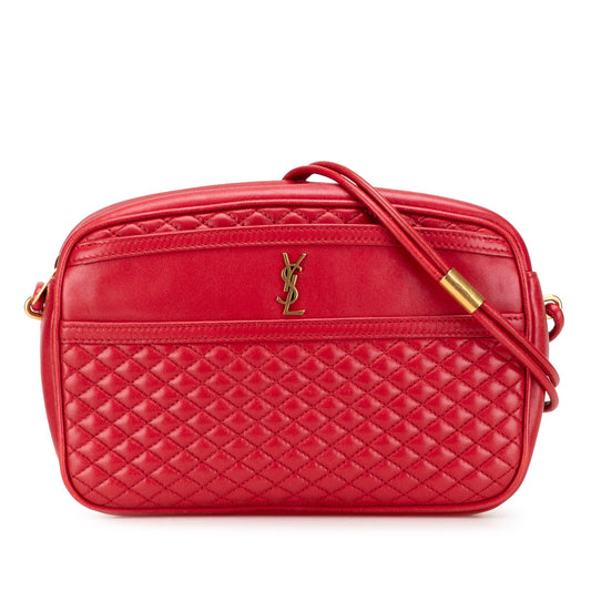 Saint Laurent Quilted Lambskin Victoire Camera Bag