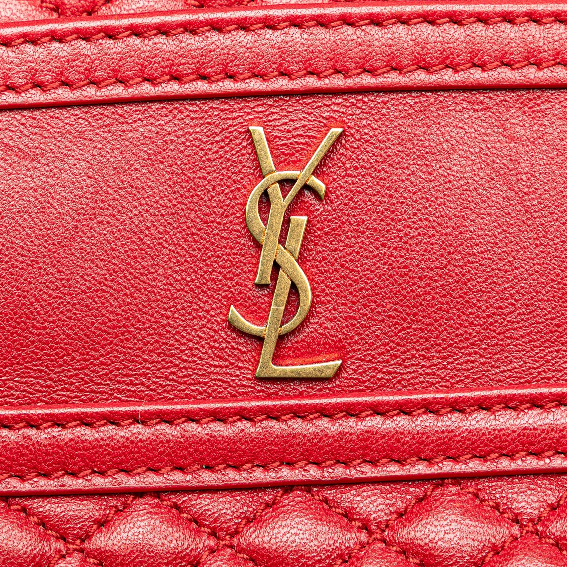 Saint Laurent Quilted Lambskin Victoire Camera Bag