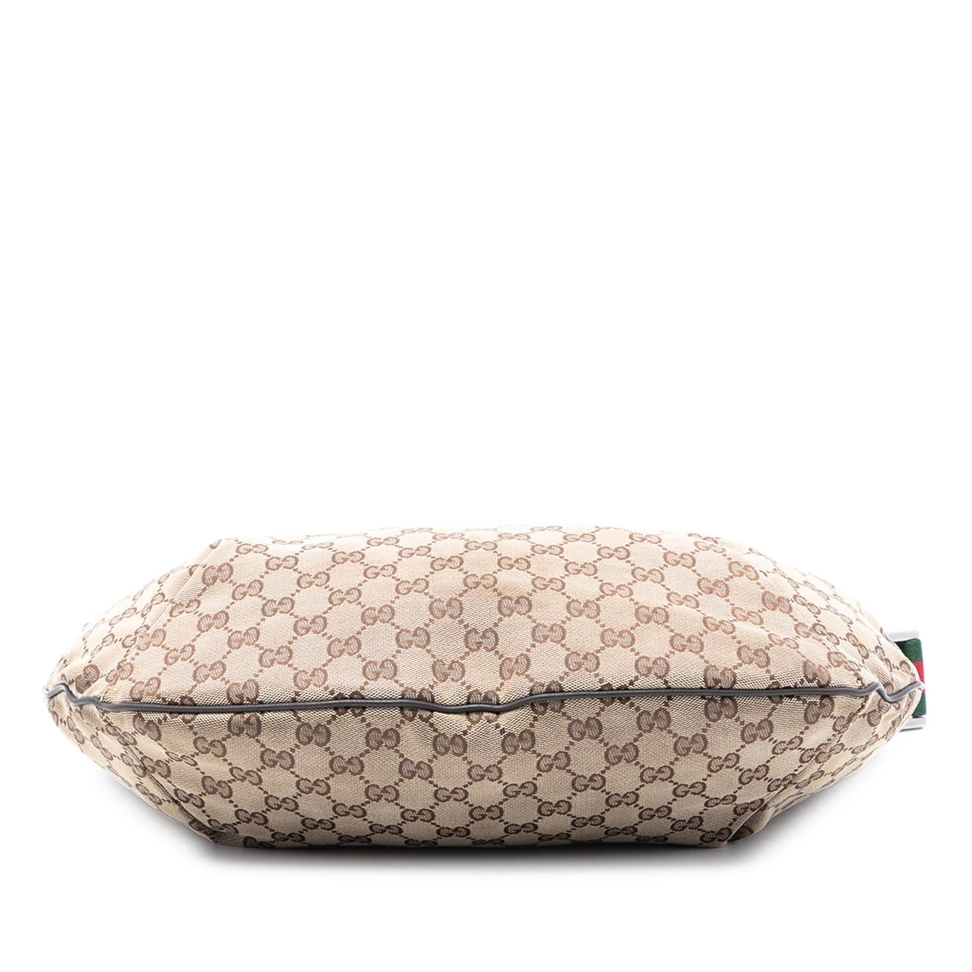 Gucci GG Canvas Web Half Moon Crossbody