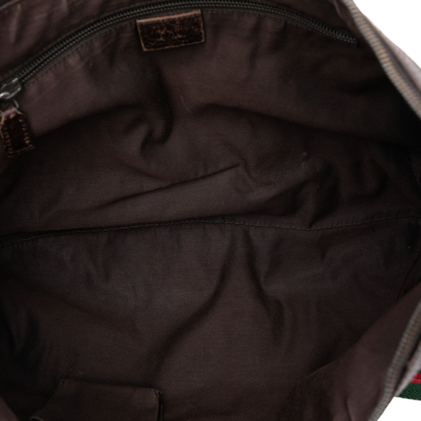 Gucci GG Canvas Web Half Moon Crossbody