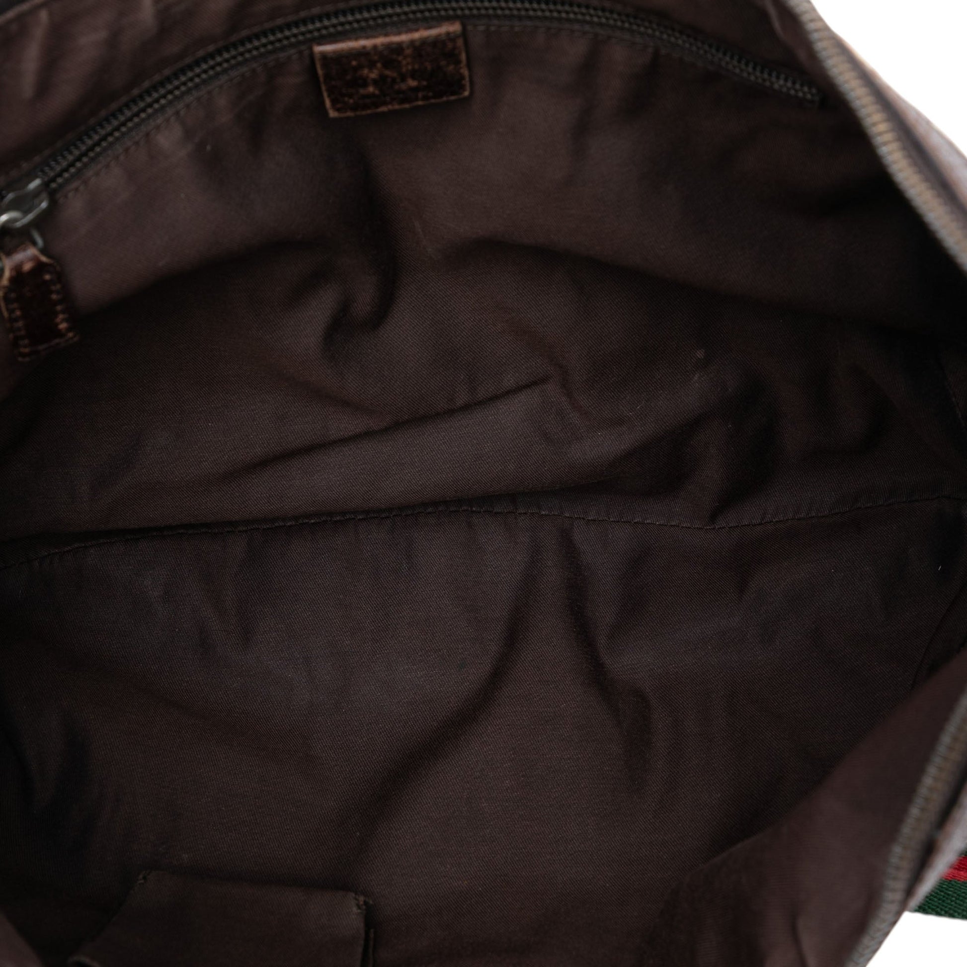 Gucci GG Canvas Web Half Moon Crossbody
