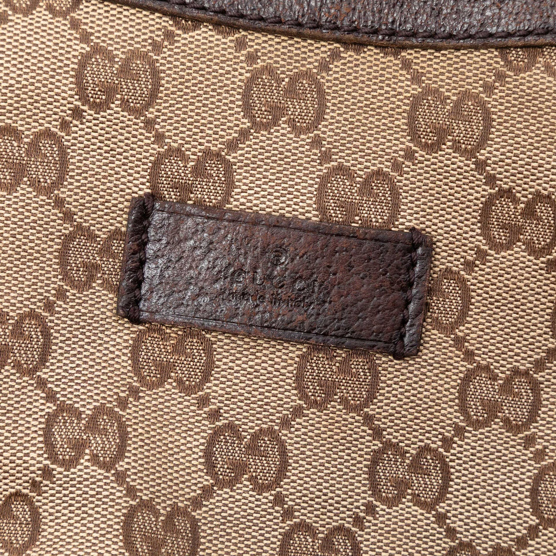 Gucci GG Canvas Web Half Moon Crossbody