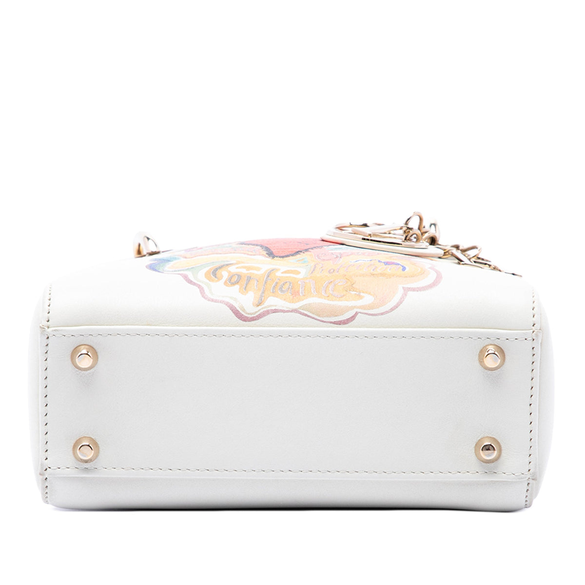 Dior DiorAmour Niki De Saint Phalle Mini Calfskin Lady Dior — White