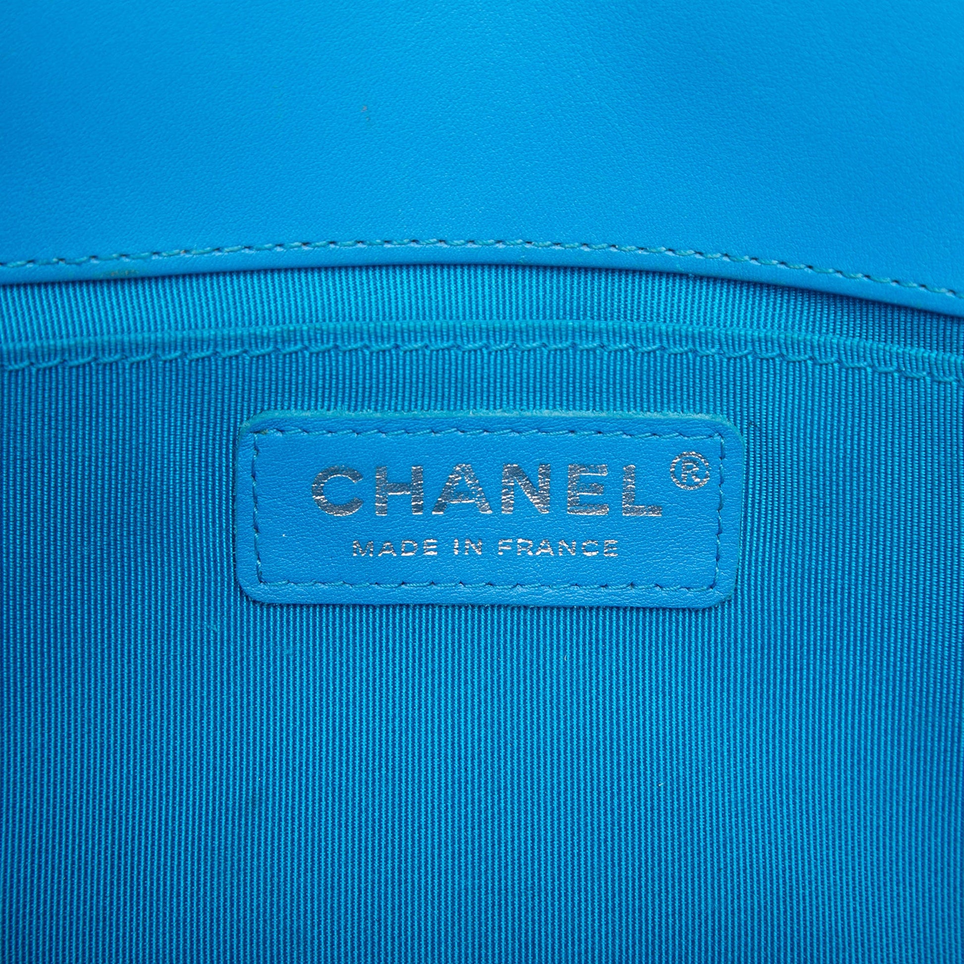 Chanel Old Medium Quilted Patent Boy Flap