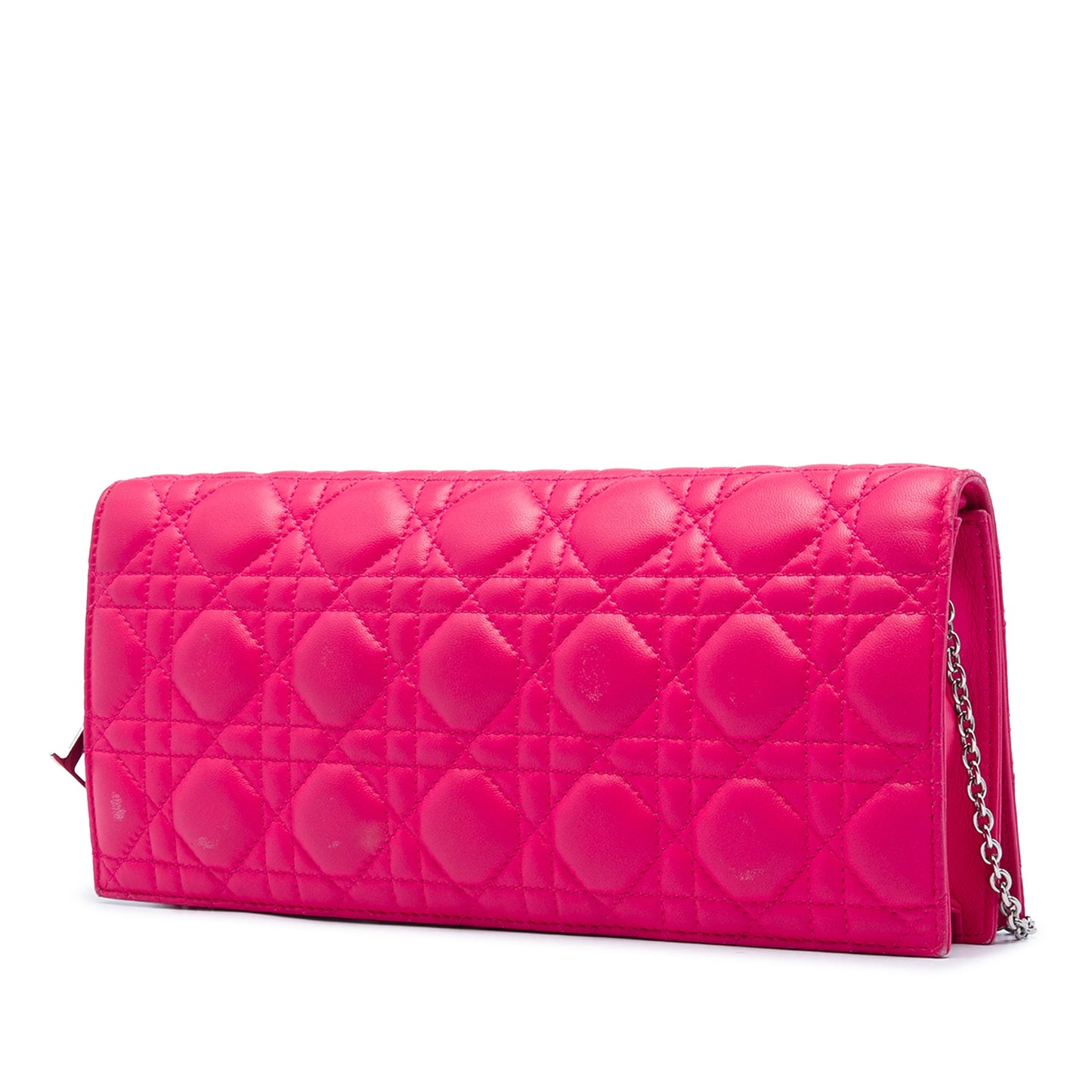 Dior Lambskin Cannage Lady Dior Chain Convertible Clutch