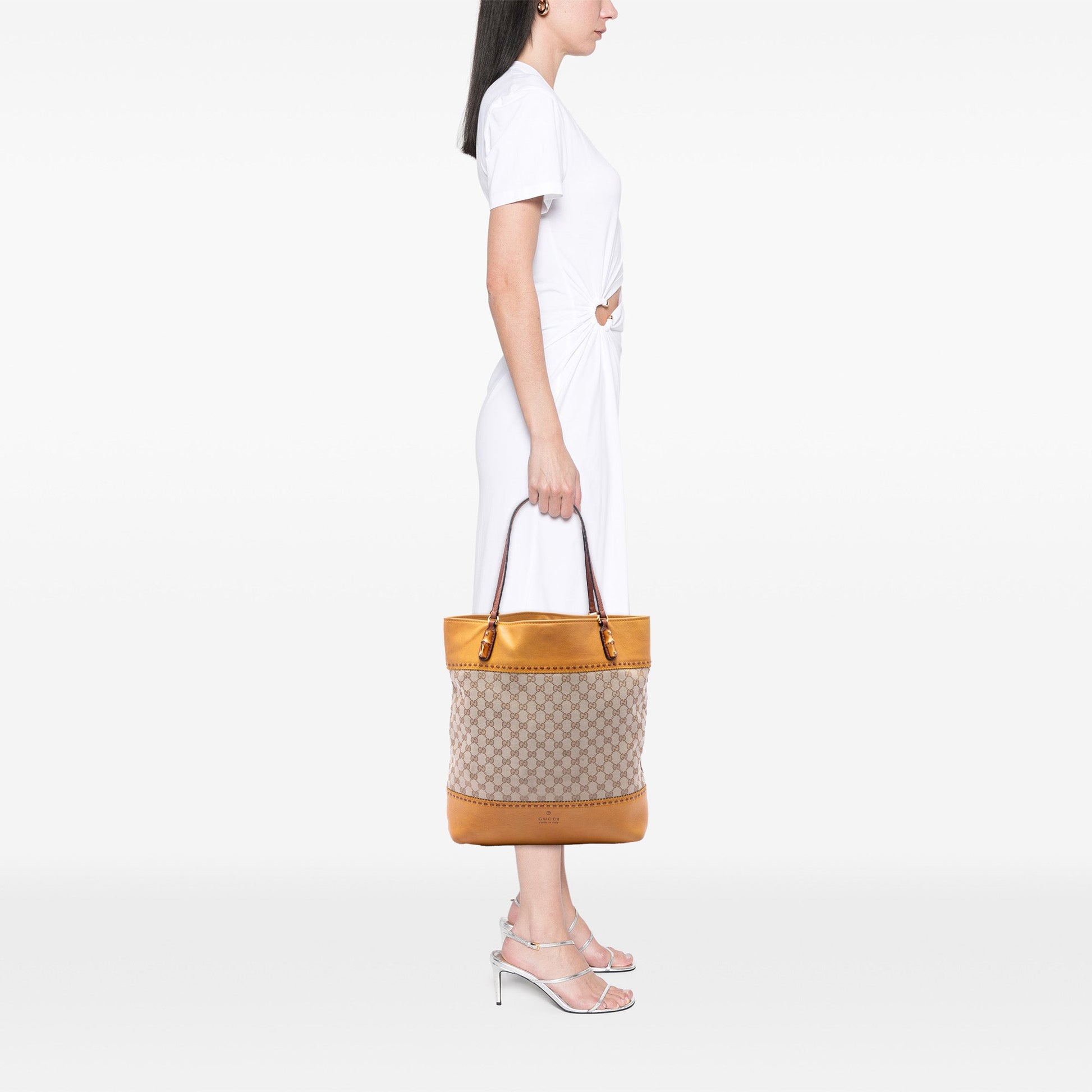 Gucci Large GG Canvas Laidback Crafty Tote
