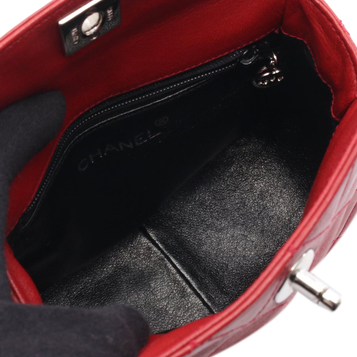 Chanel CC Quilted Lambskin Turnlock Vanity Bag
