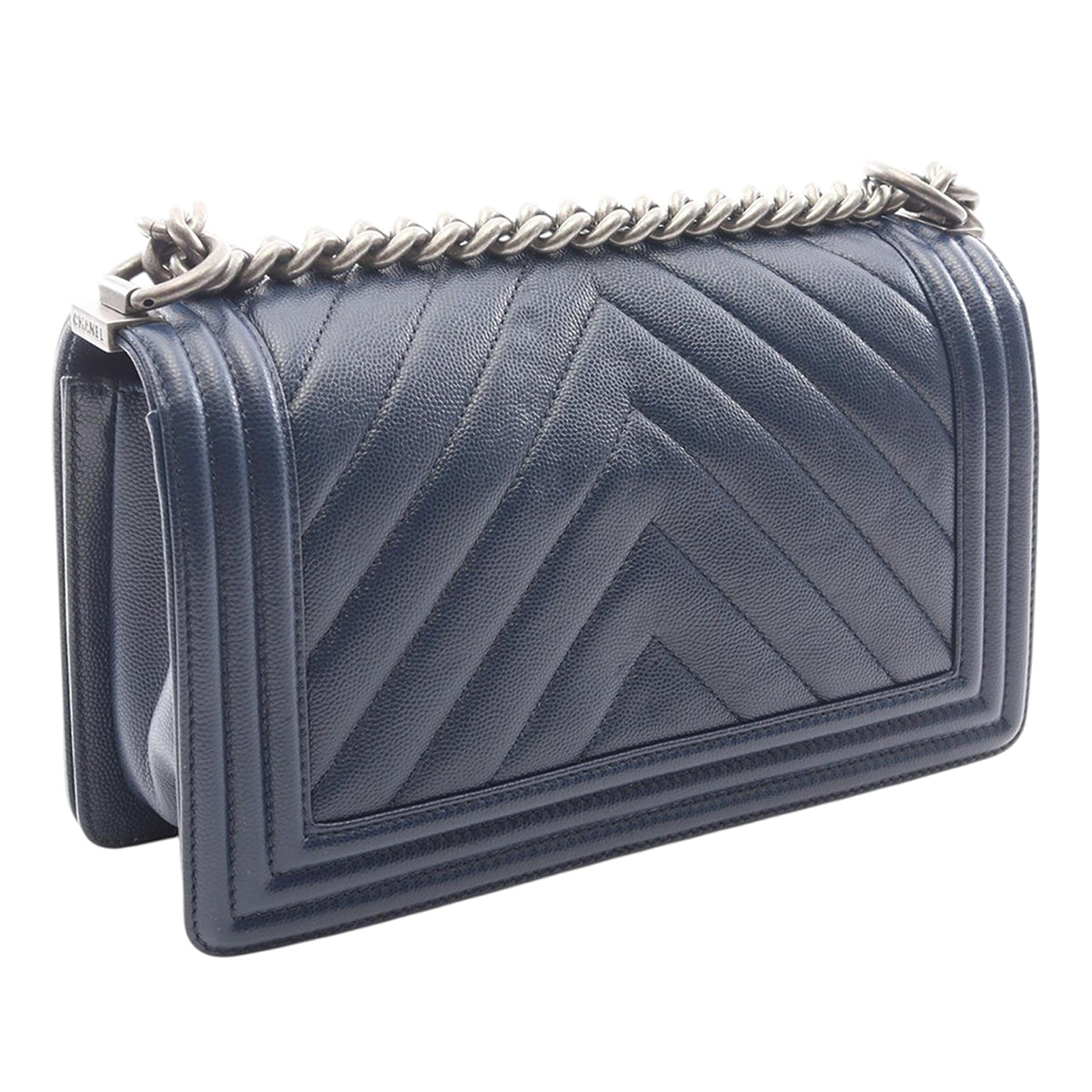 Chanel Old Medium Chevron Caviar Boy Flap