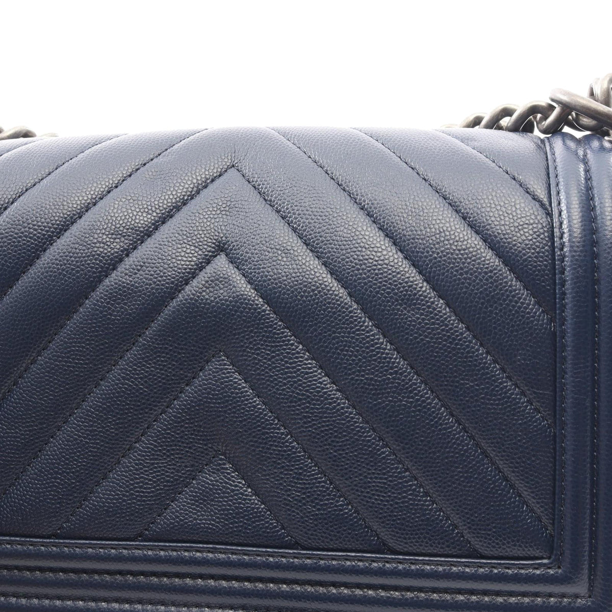 Chanel Old Medium Chevron Caviar Boy Flap