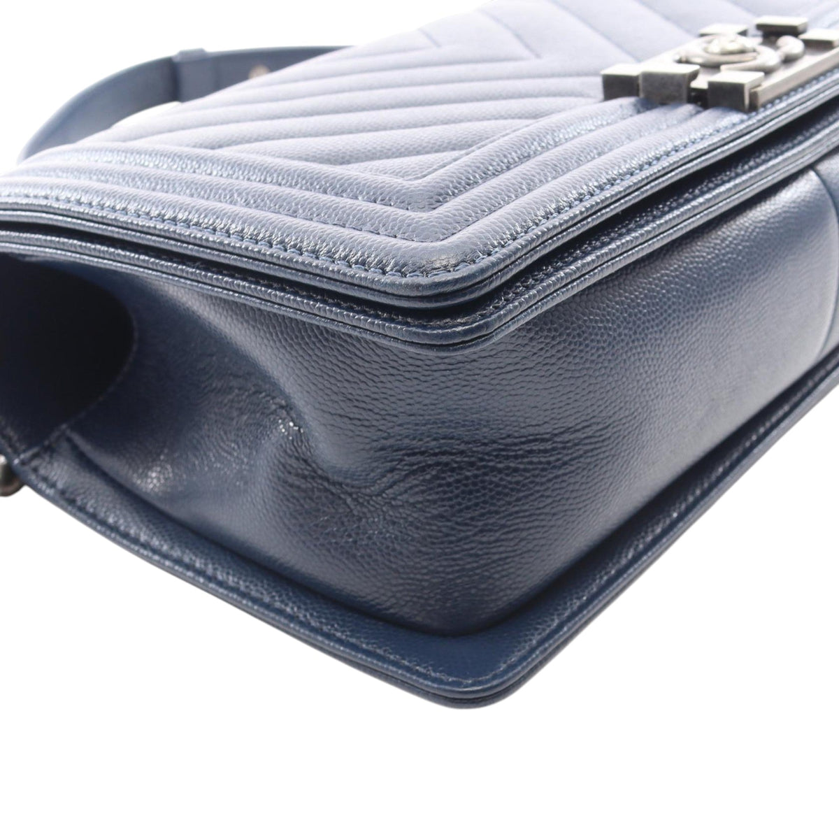 Chanel Old Medium Chevron Caviar Boy Flap