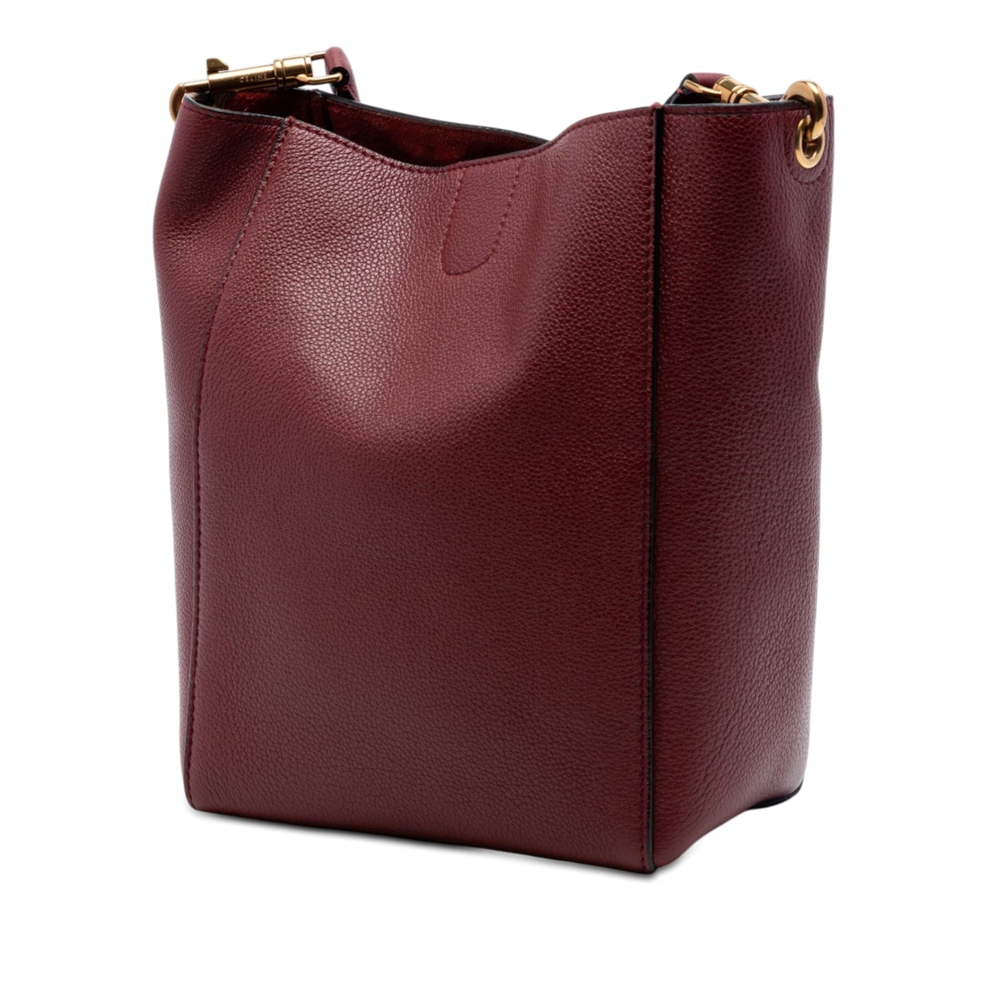 Celine Small Leather Seau Sangle Bucket Bag