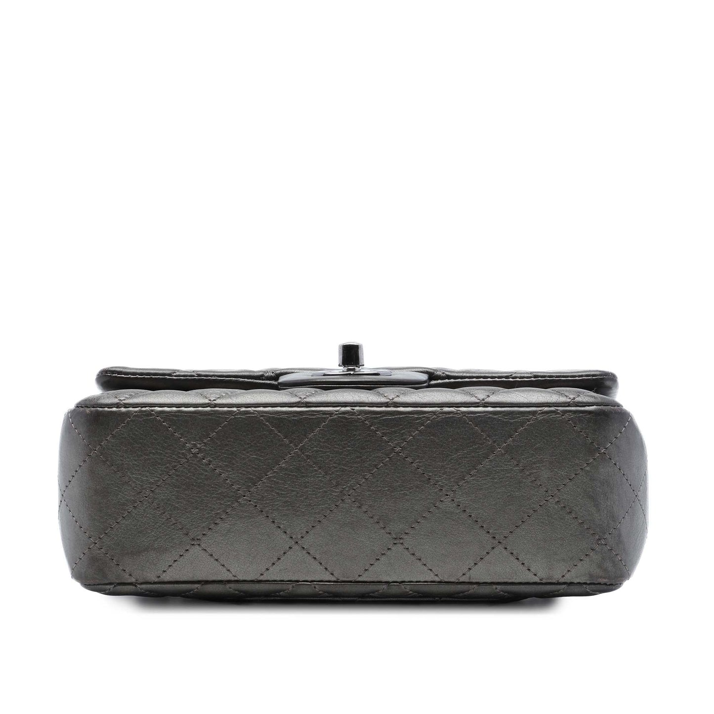 Chanel Mini Rectangular Classic Metallic Lambskin Single Flap