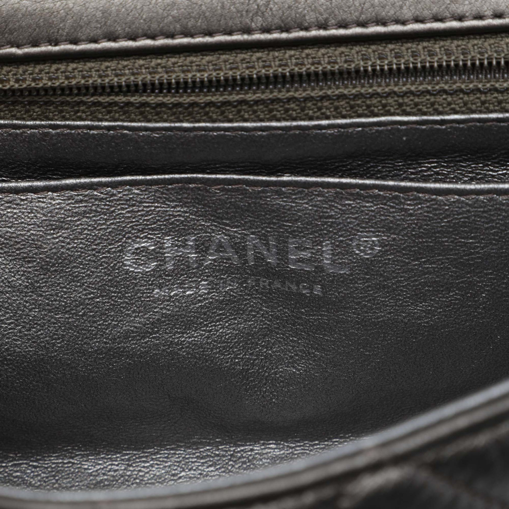 Chanel Mini Rectangular Classic Metallic Lambskin Single Flap