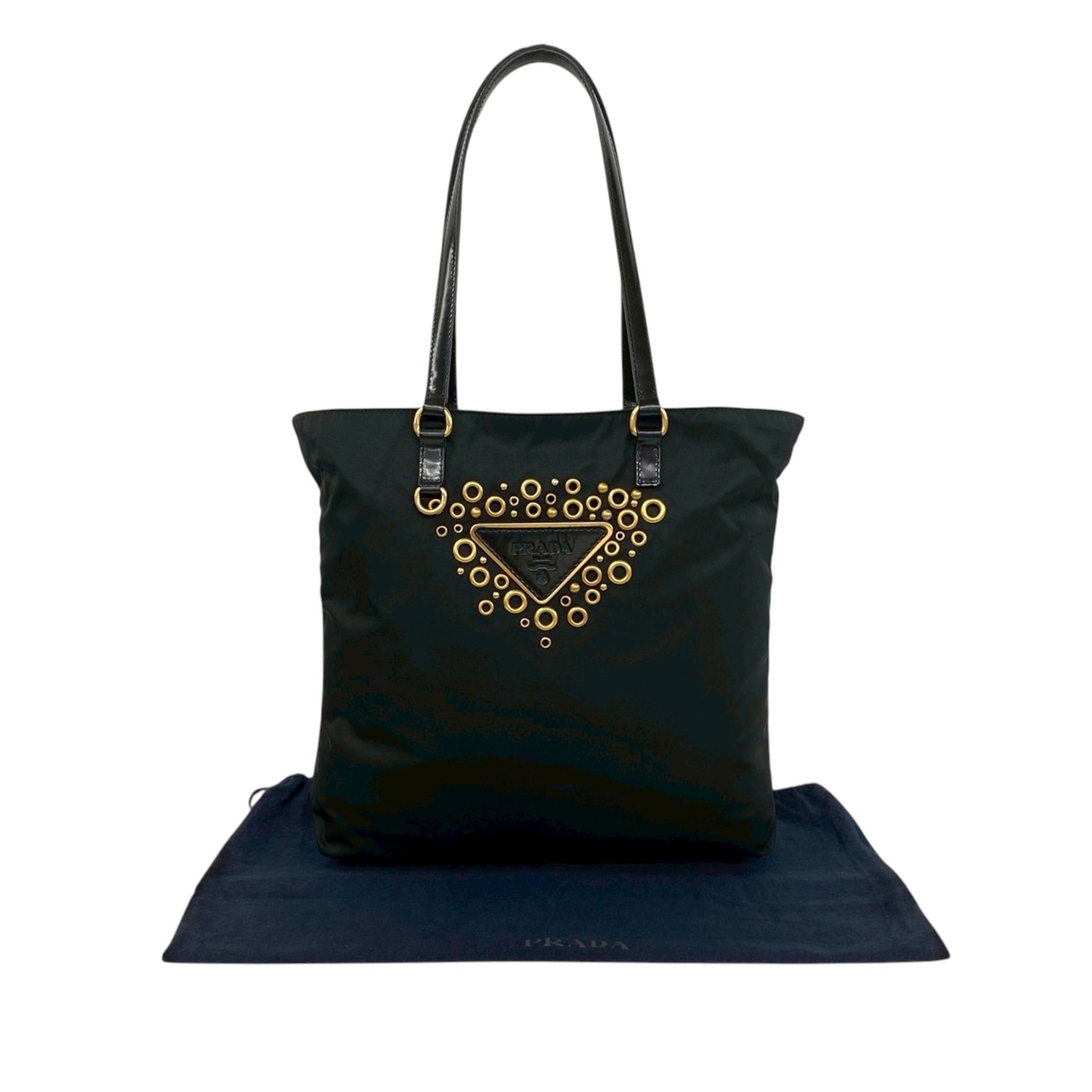 Prada Embellished Tessuto Tote